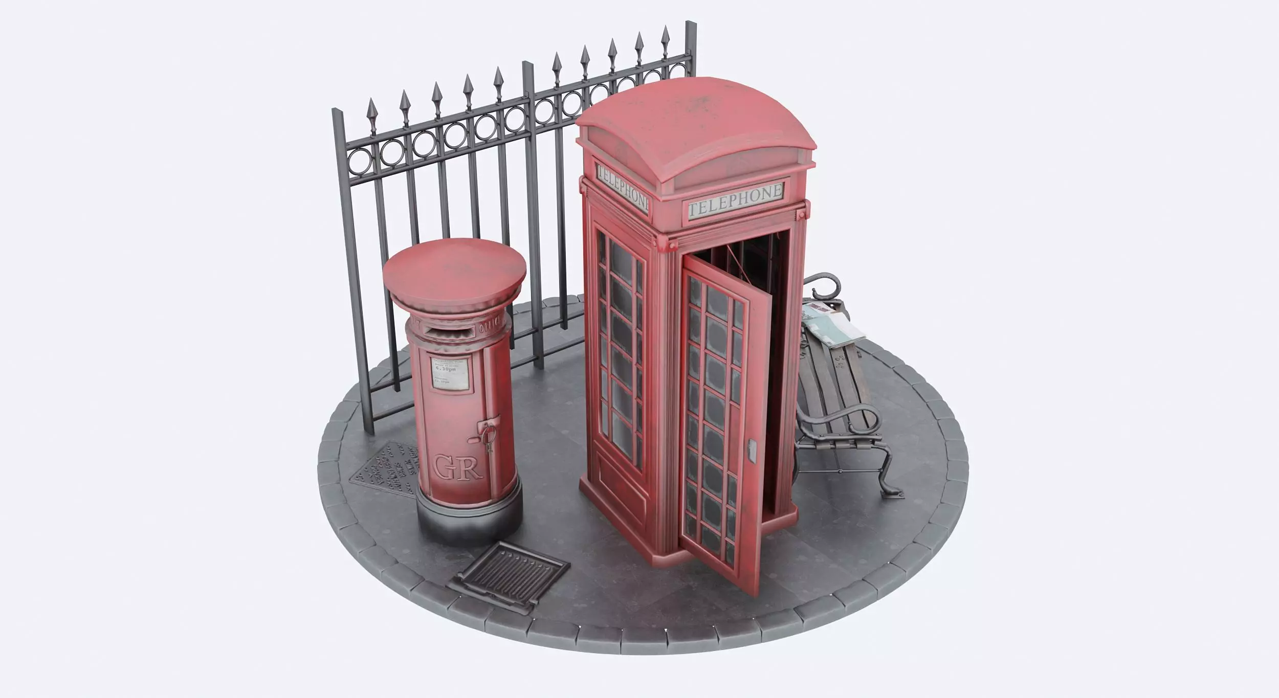 London Corner Free 3D model_2
