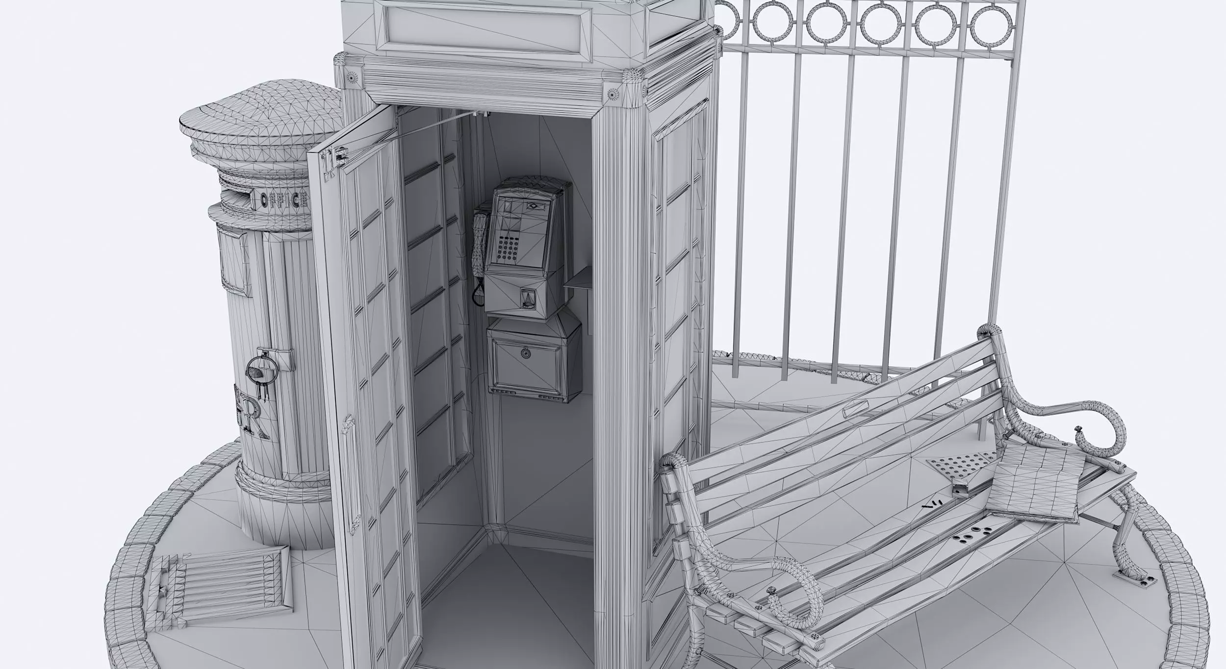 London Corner Free 3D model_4