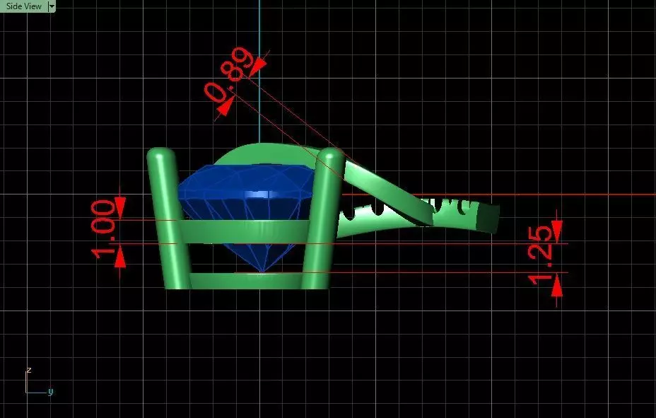 Heart-shaped Earrings Jewelry model - Hearts Orbit for Her 3D print model_14