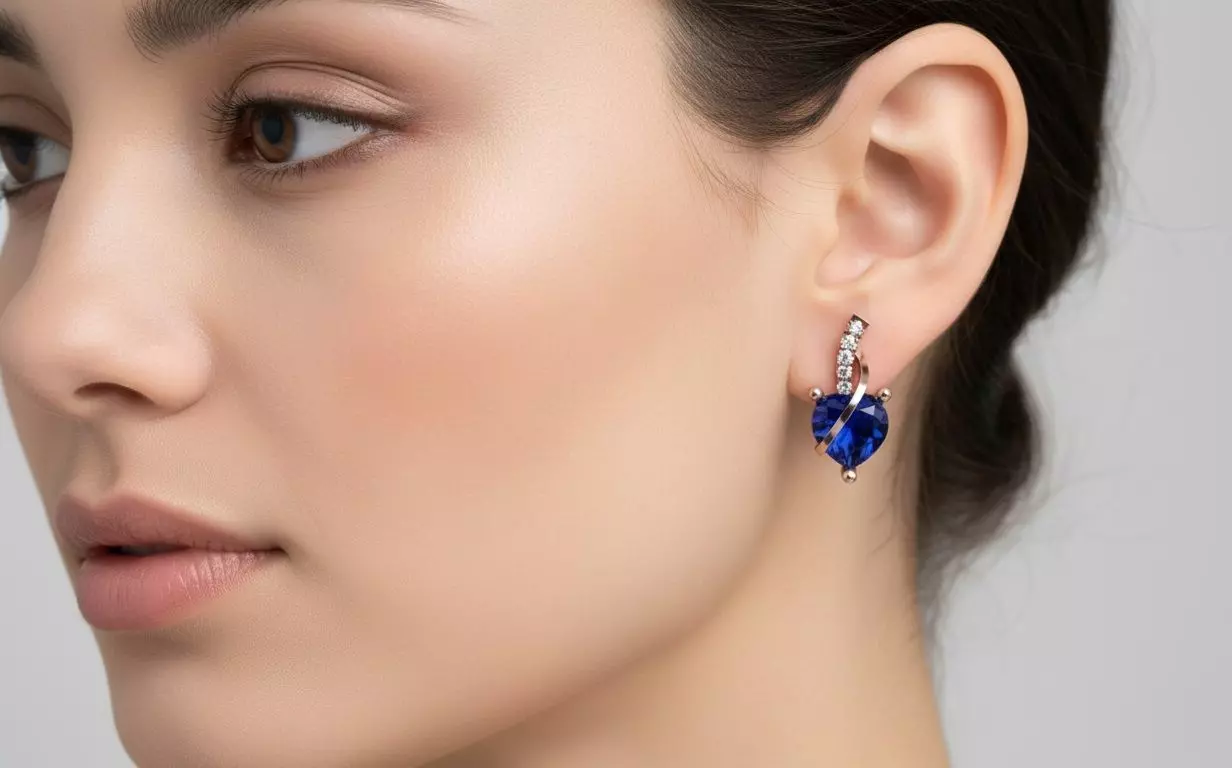 Heart-shaped Earrings Jewelry model - Hearts Orbit for Her 3D print model_1