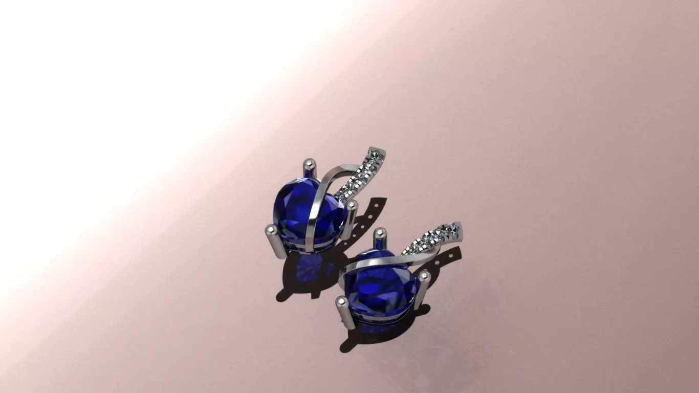 Heart-shaped Earrings Jewelry model - Hearts Orbit for Her 3D print model_23