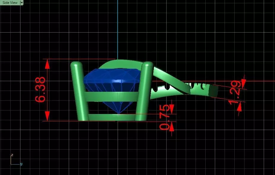 Heart-shaped Earrings Jewelry model - Hearts Orbit for Her 3D print model_13