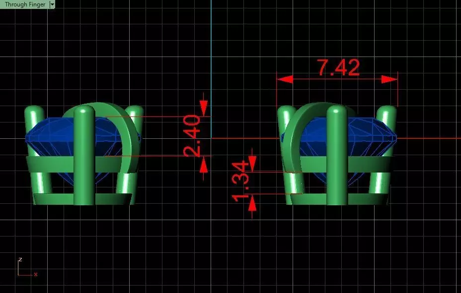 Heart-shaped Earrings Jewelry model - Hearts Orbit for Her 3D print model_16