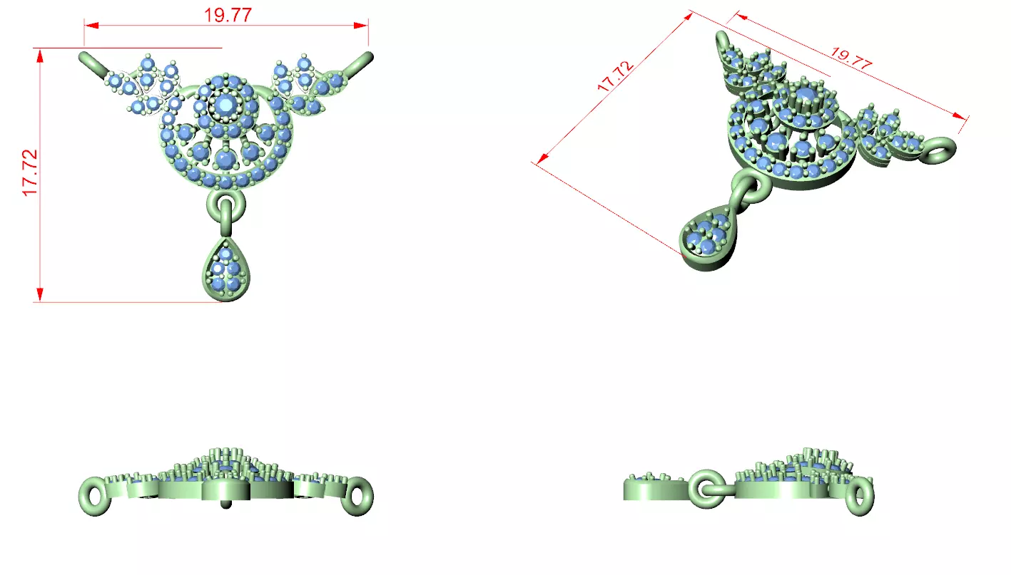 Italian Pendant 3dm stl renders video animation details  3D print model_1