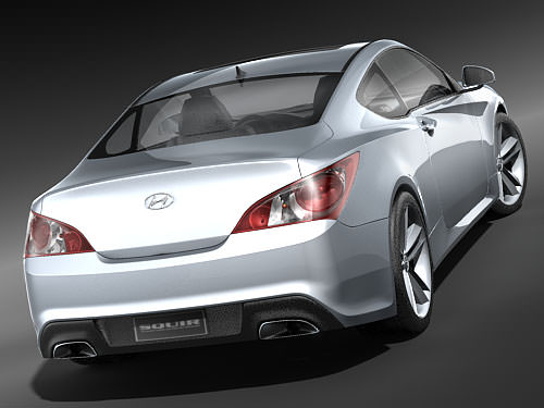 Hyundai Genesis Coupe 3D model | CGTrader