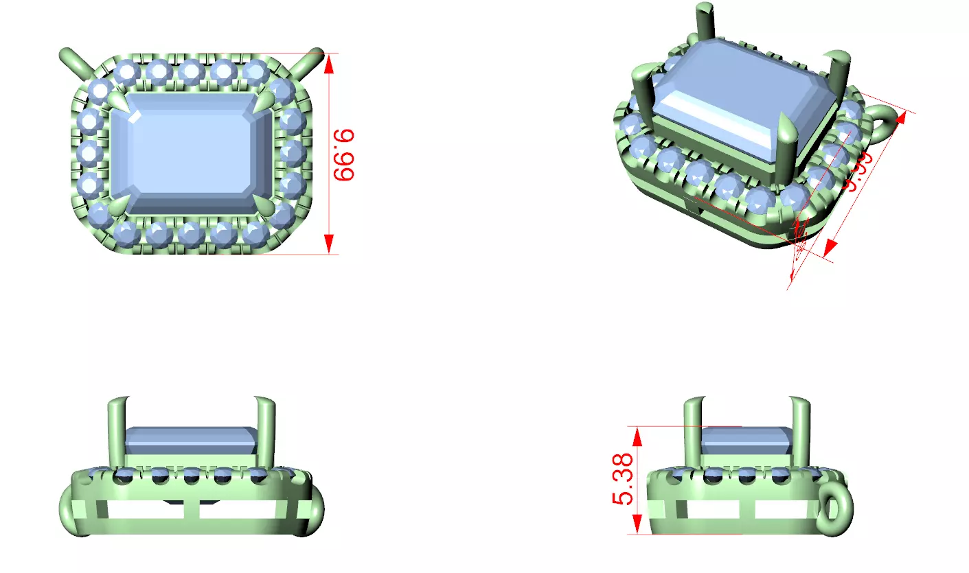 Italian Pendant 3dm stl renders video animation details 3D print model_1