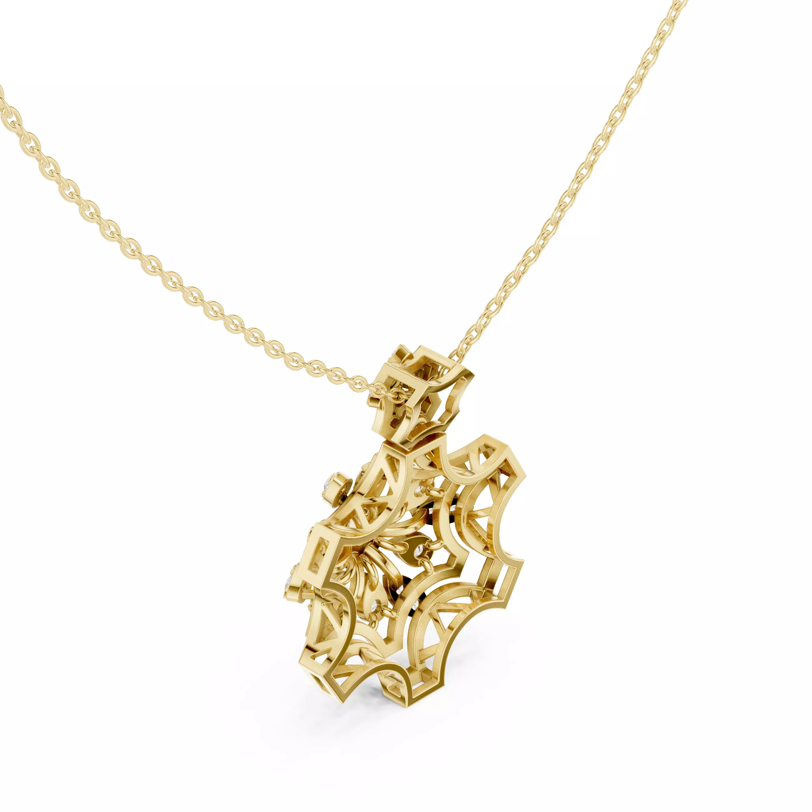 Italian Pendant 3dm stl renders video animation details  3D print model_11