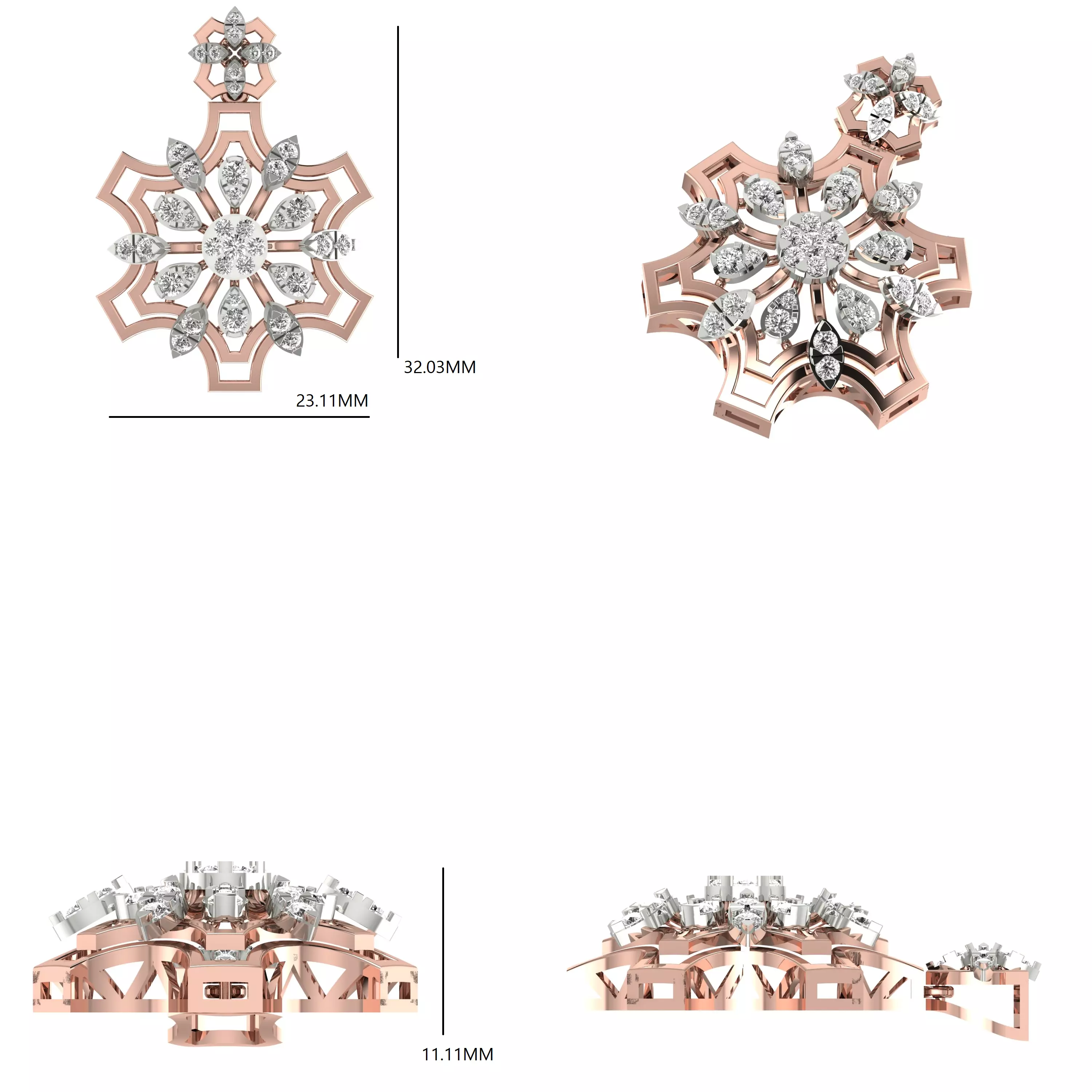 Italian Pendant 3dm stl renders video animation details  3D print model_1