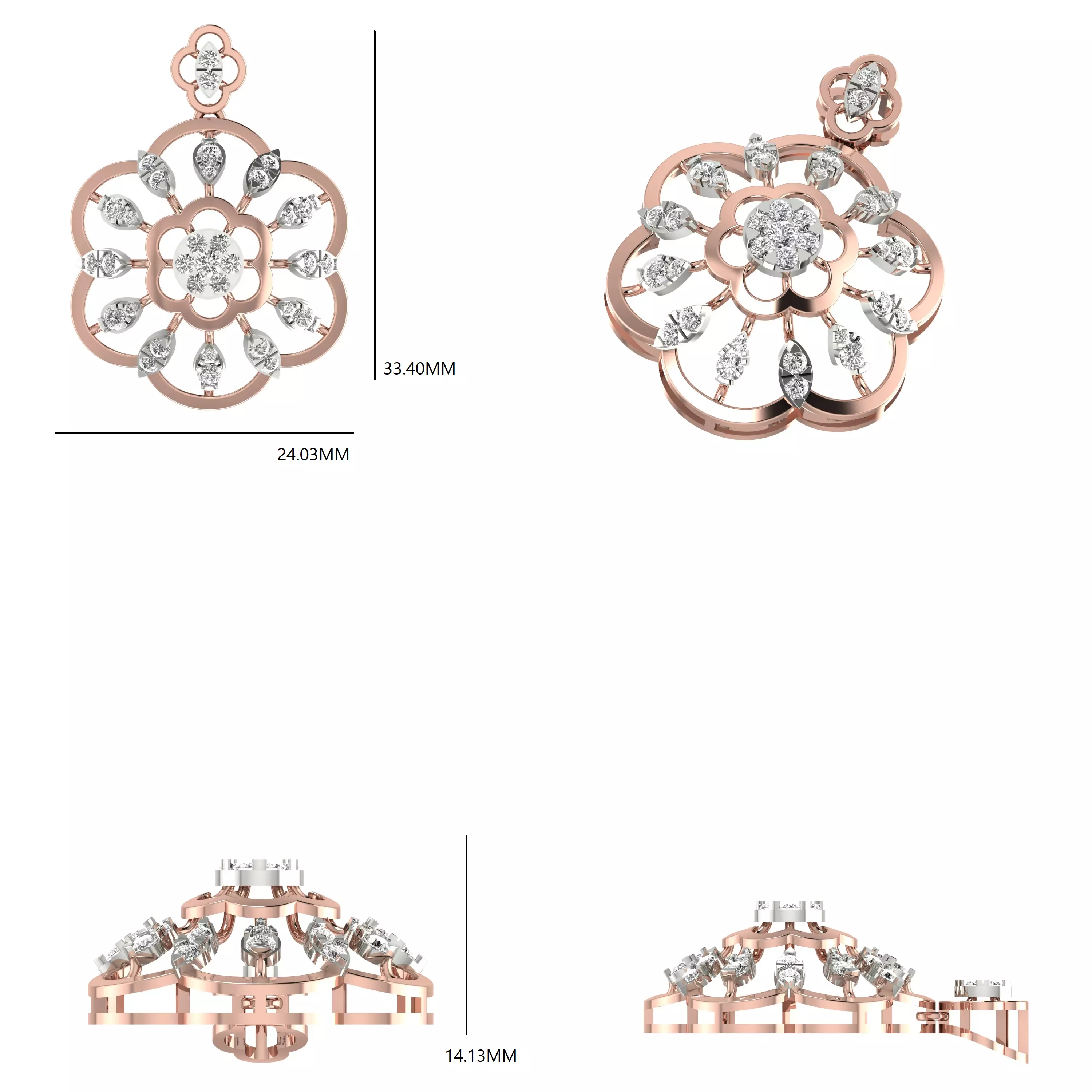 Italian Pendant 3dm stl renders video animation details  3D print model_1