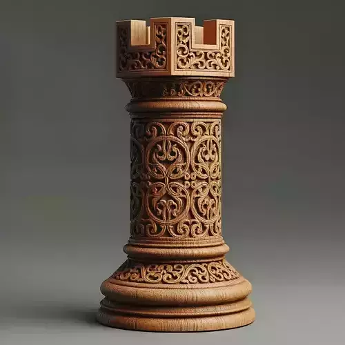 Medieval Viking Rook Chess Piece