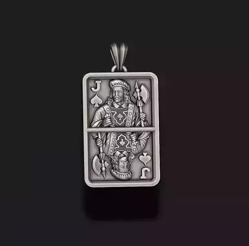 Spade Jack playing card pendant light 3D print model