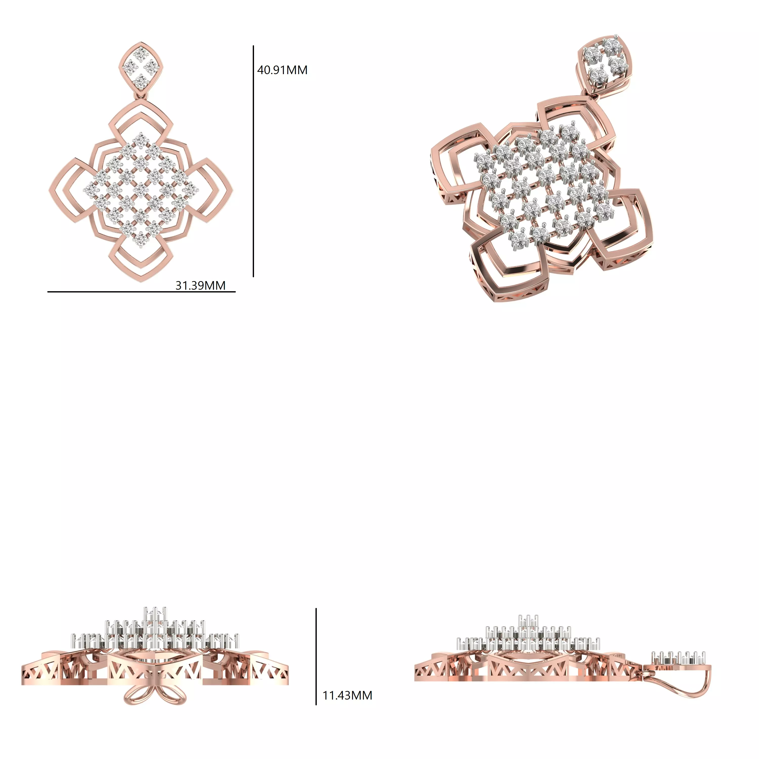 Italian Pendant 3dm stl renders video animation details 3D print model_1