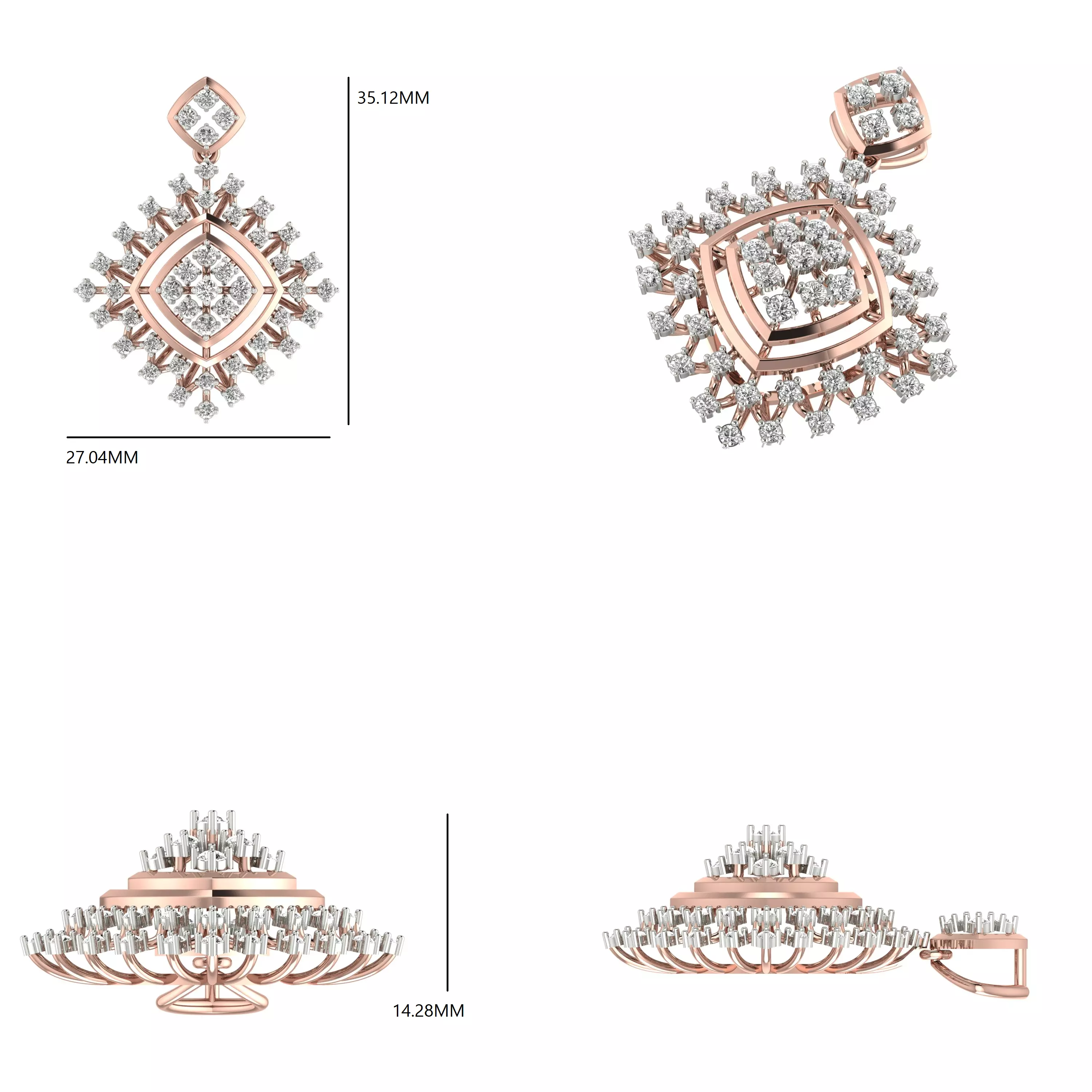 Italian Pendant 3dm stl renders video animation details 3D print model_1