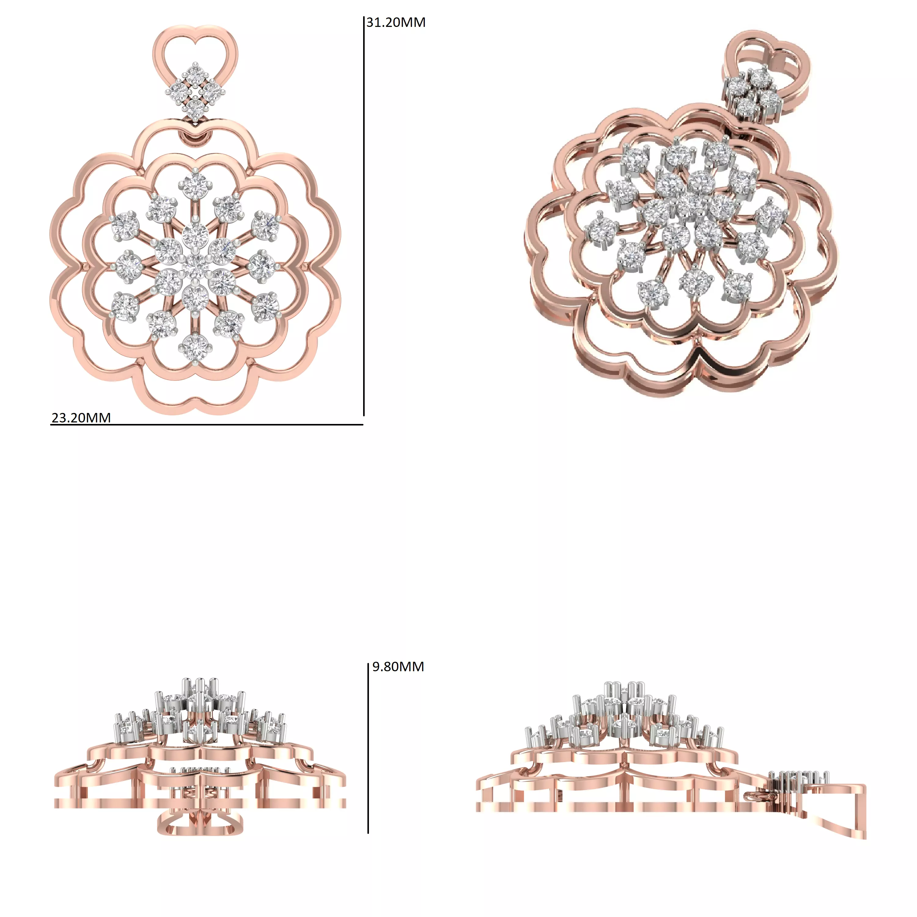 Italian Pendant 3dm stl renders video animation details 3D print model_1