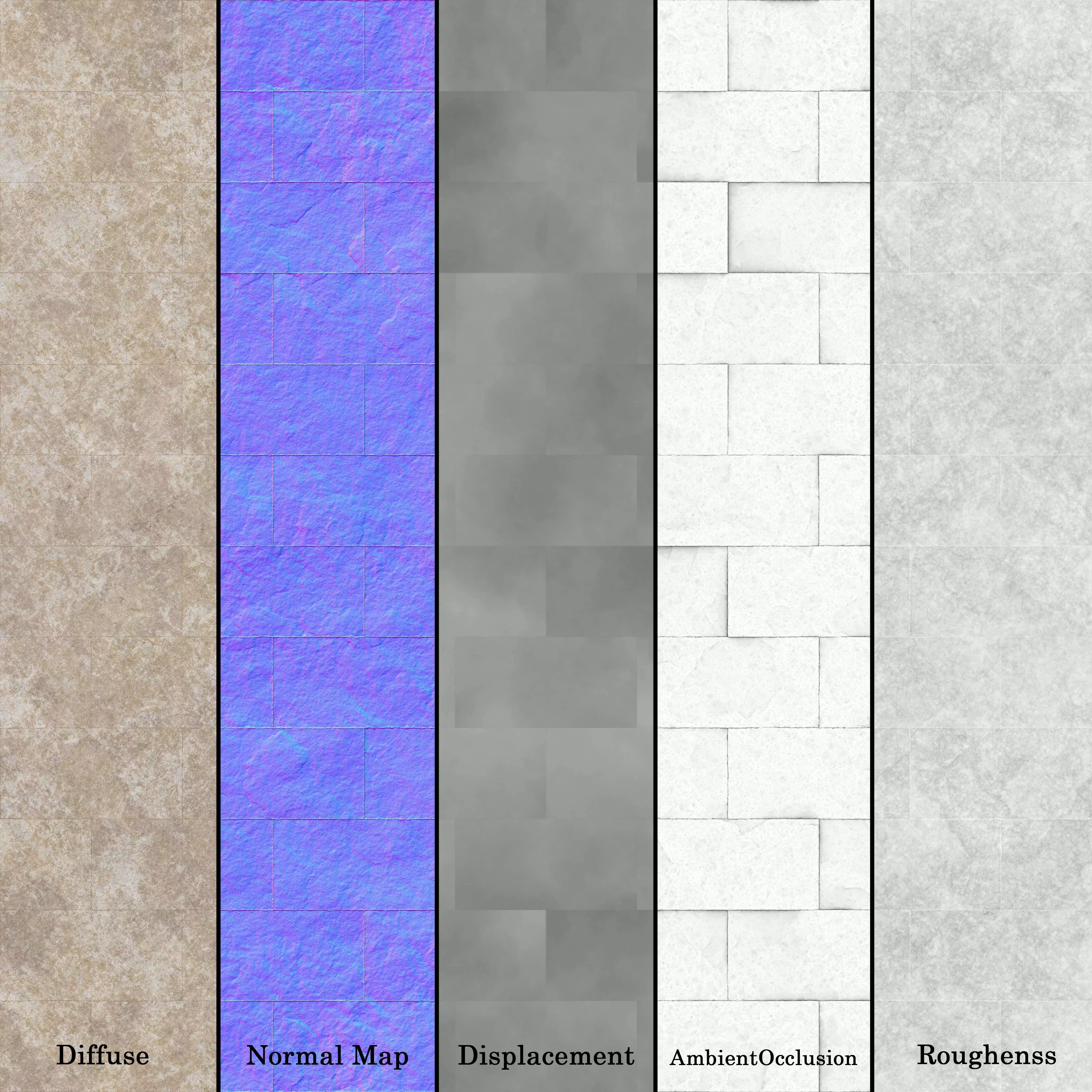Split Face Travertine 01 - Seamless Texture_6