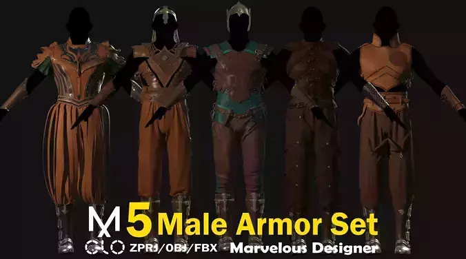5 Male Armor Outfit