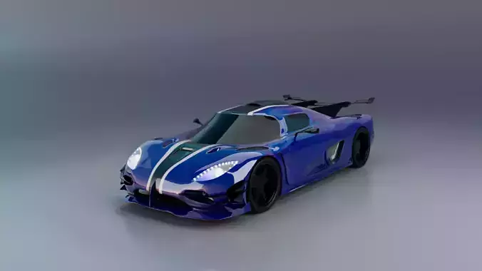 Koenigsegg One1 - Photorealistic PBR 3D Model
