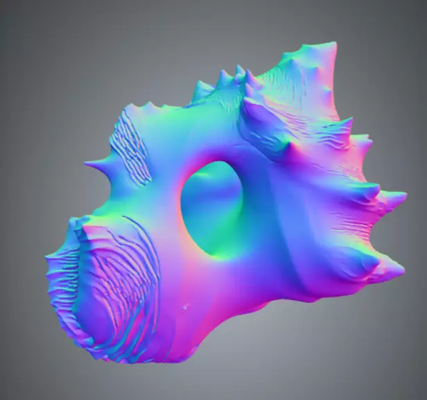 Conch Shell - 4 Low-poly 3D model_8