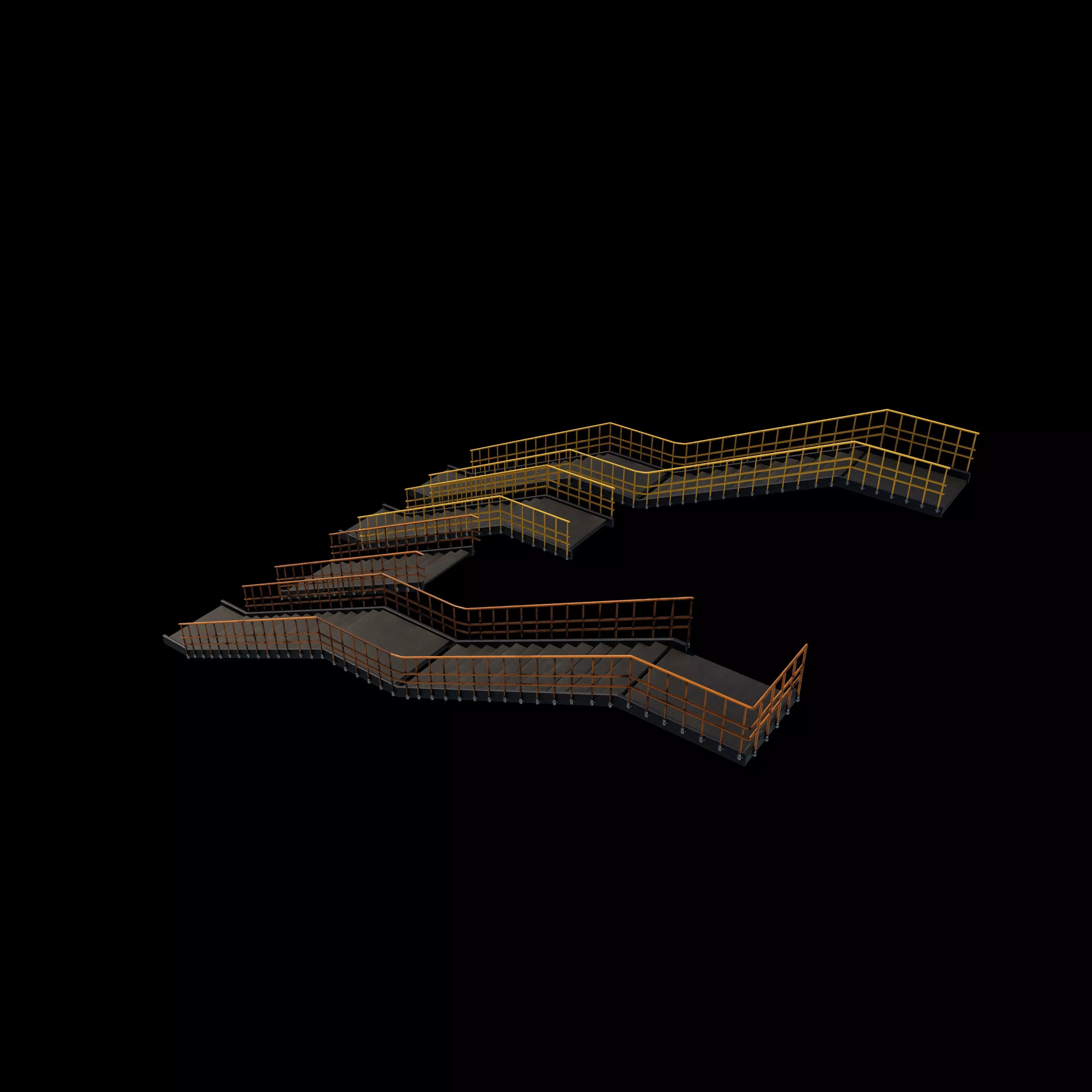 Modular industrial stairs 3D model_19