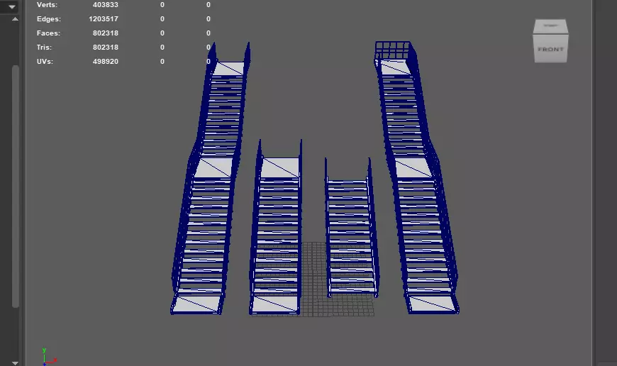 Modular industrial stairs 3D model_18