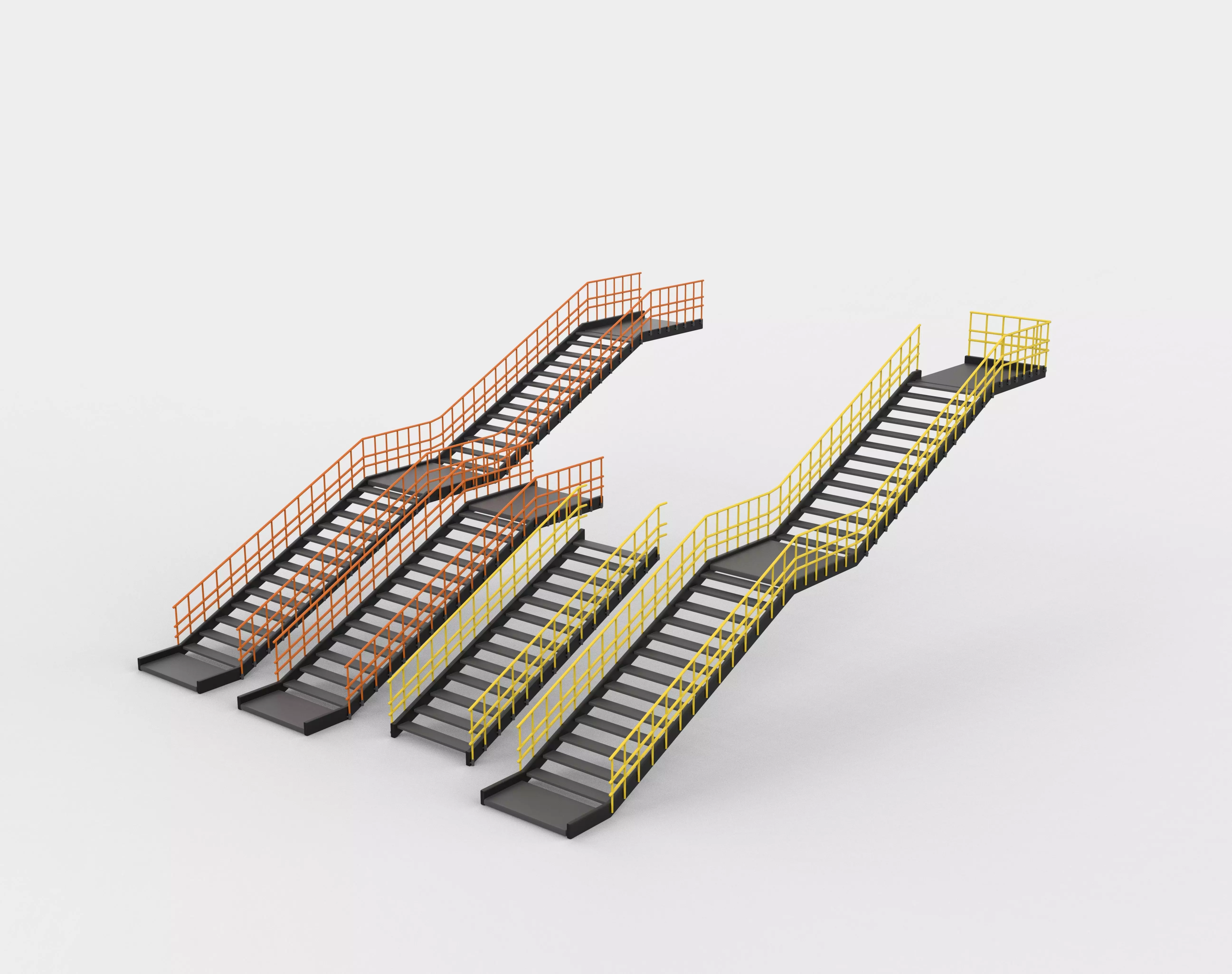 Modular industrial stairs 3D model_16