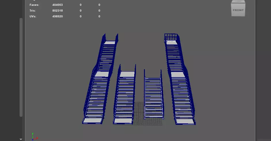 Modular industrial stairs 3D model_20
