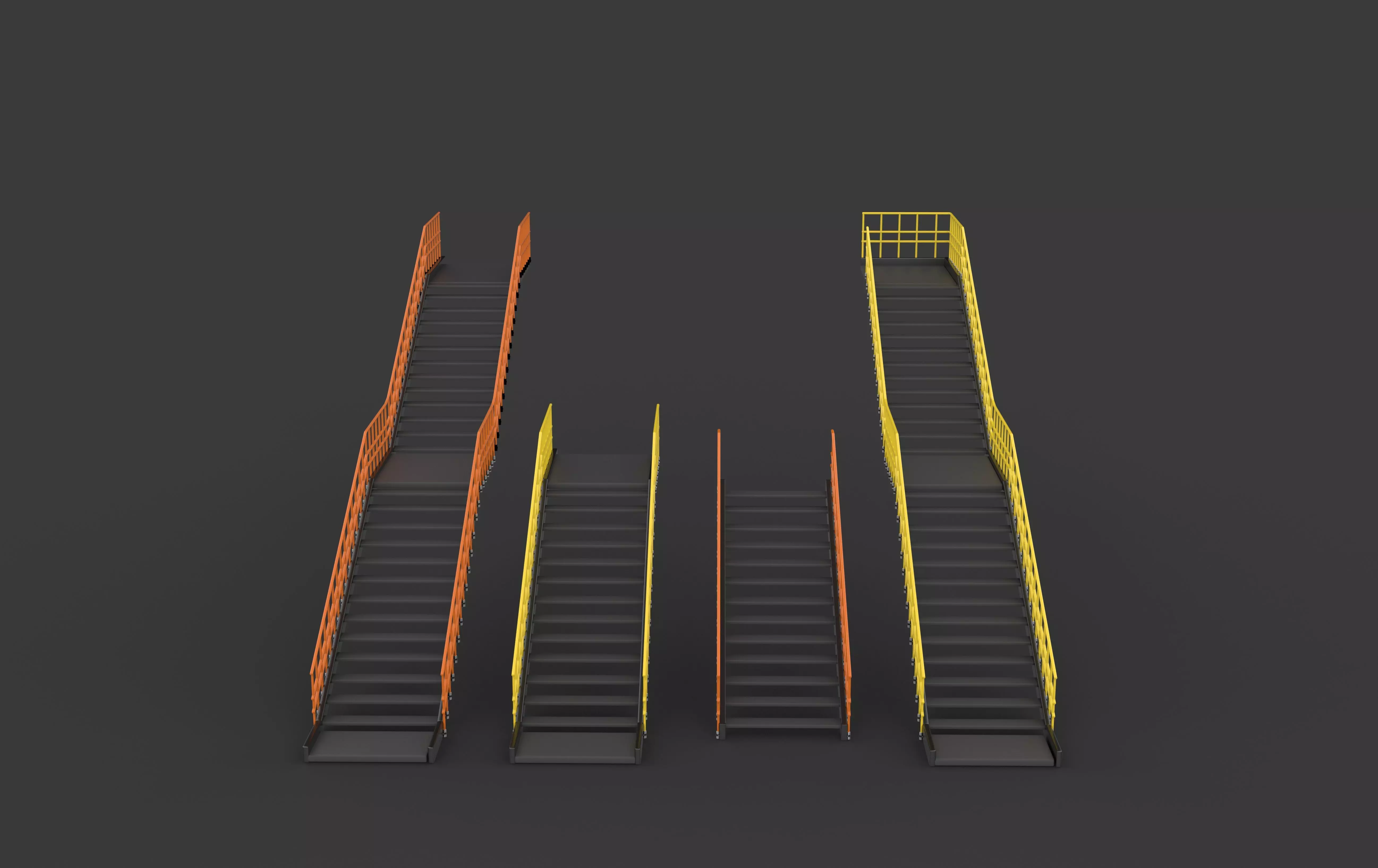 Modular industrial stairs 3D model_17