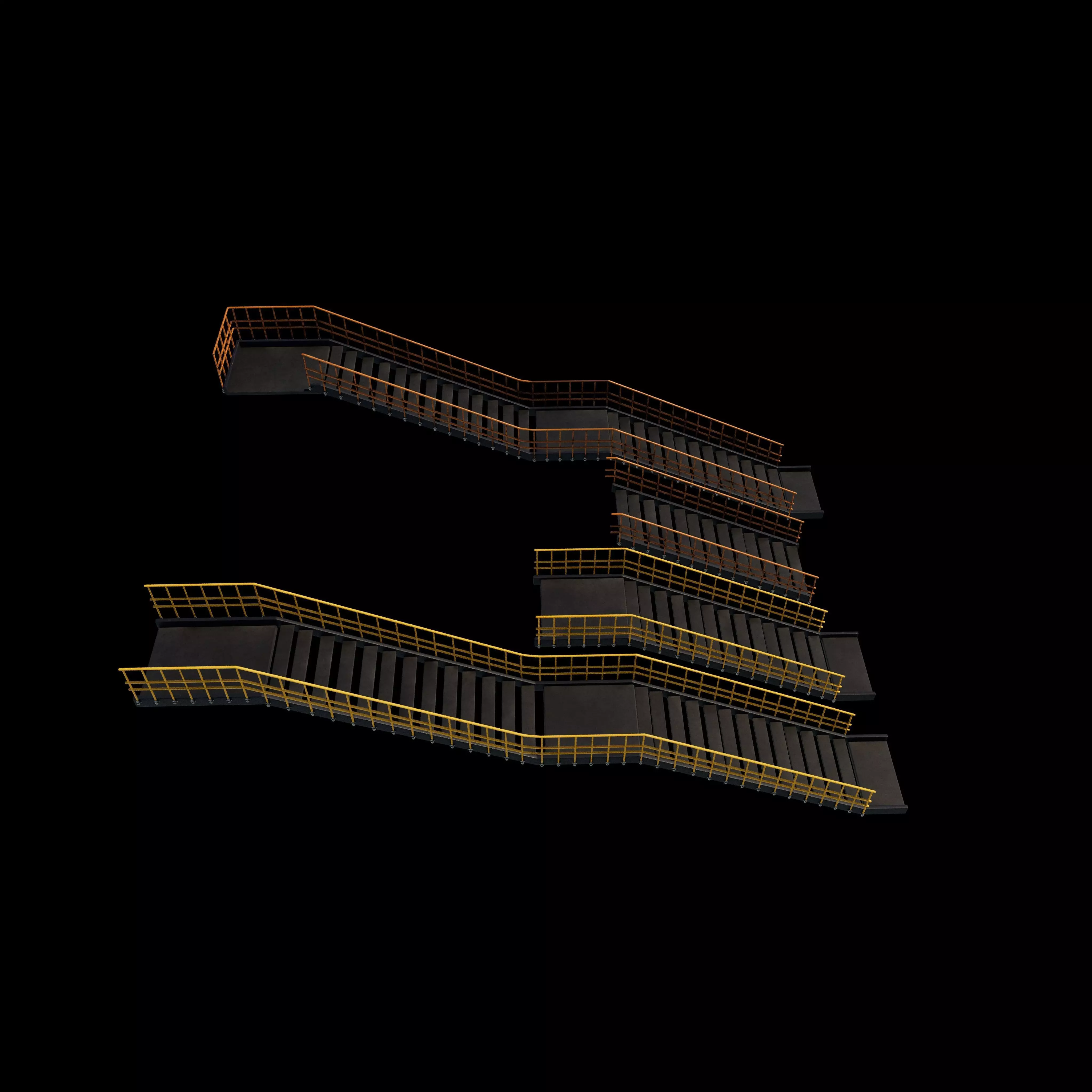 Modular industrial stairs 3D model_11
