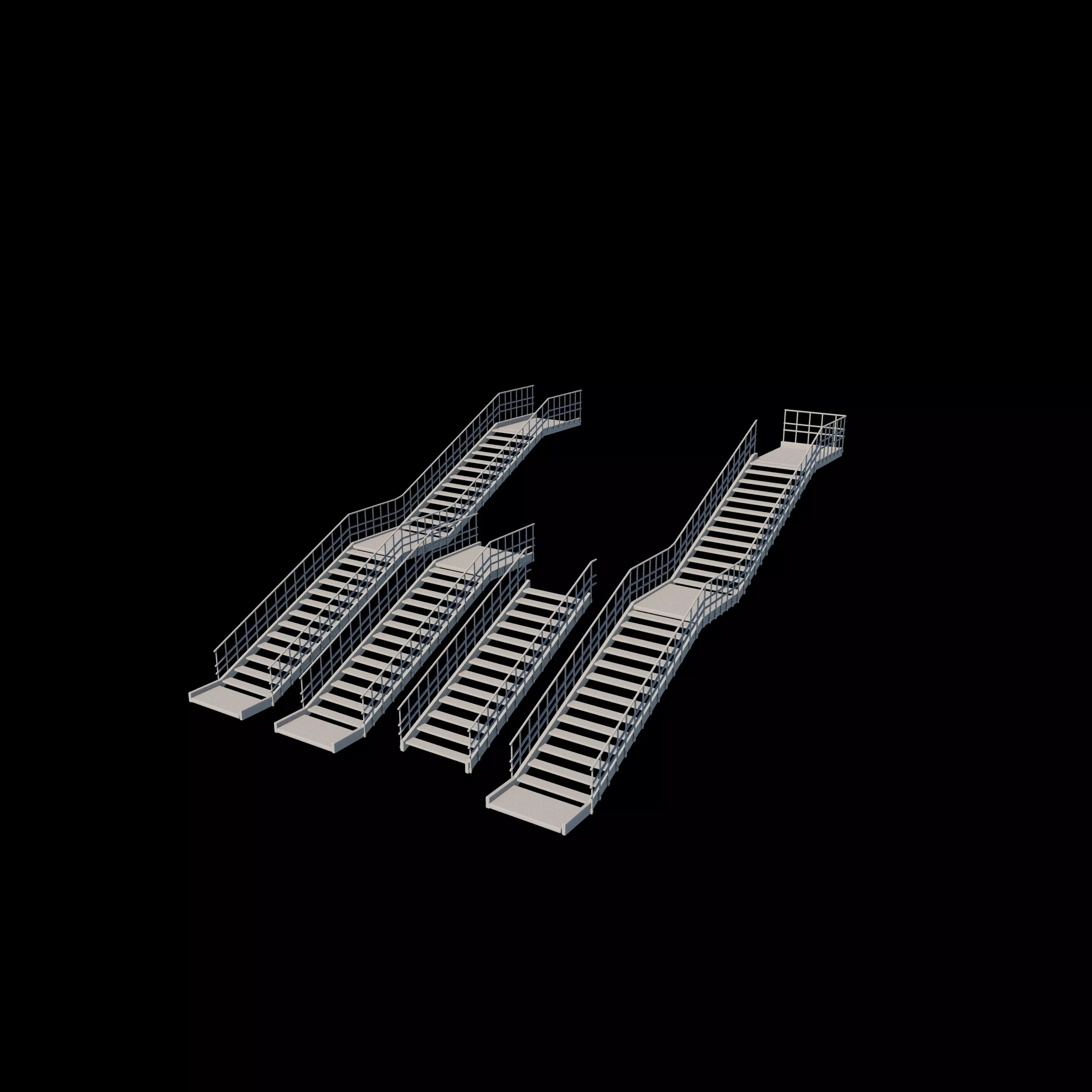 Modular industrial stairs 3D model_12
