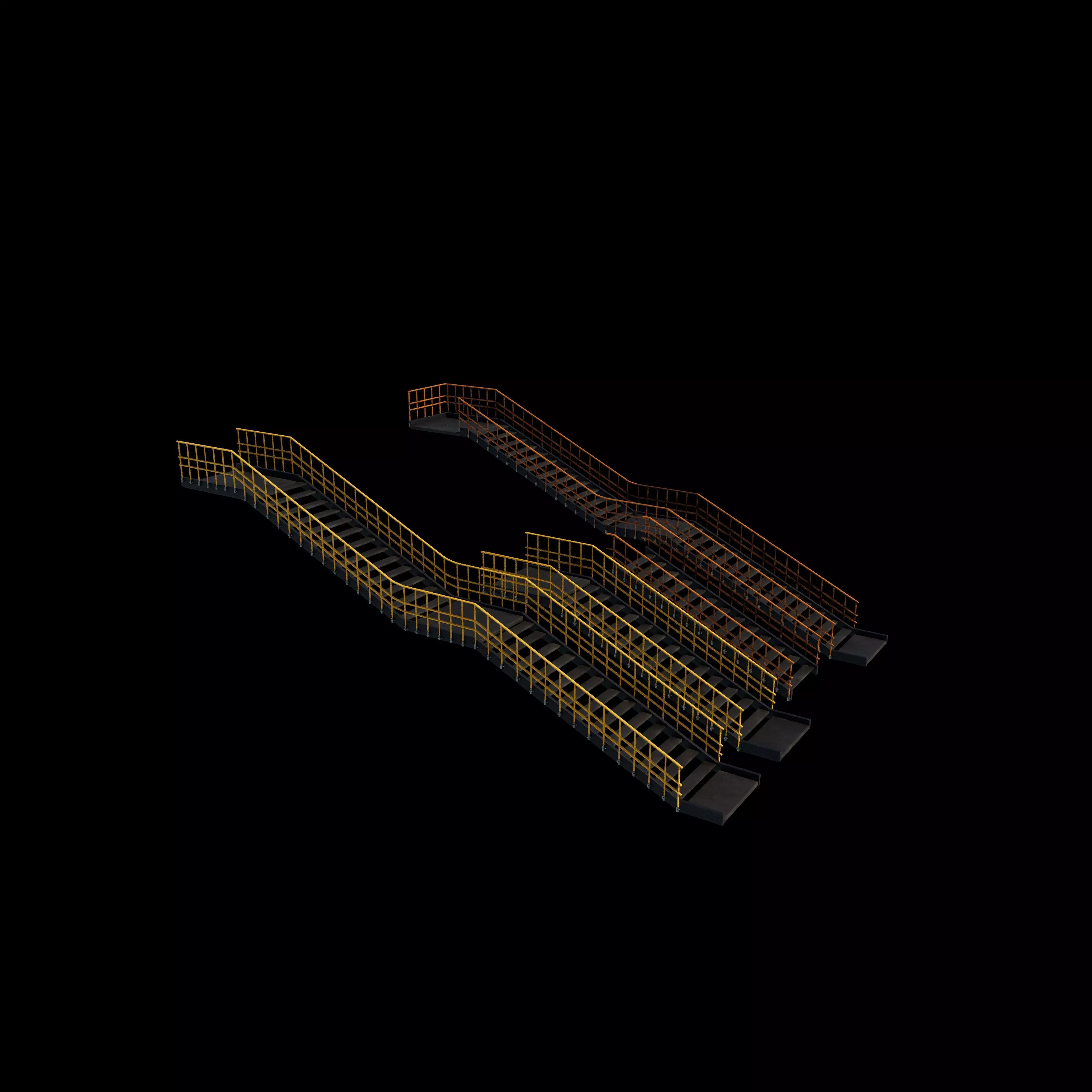 Modular industrial stairs 3D model_6