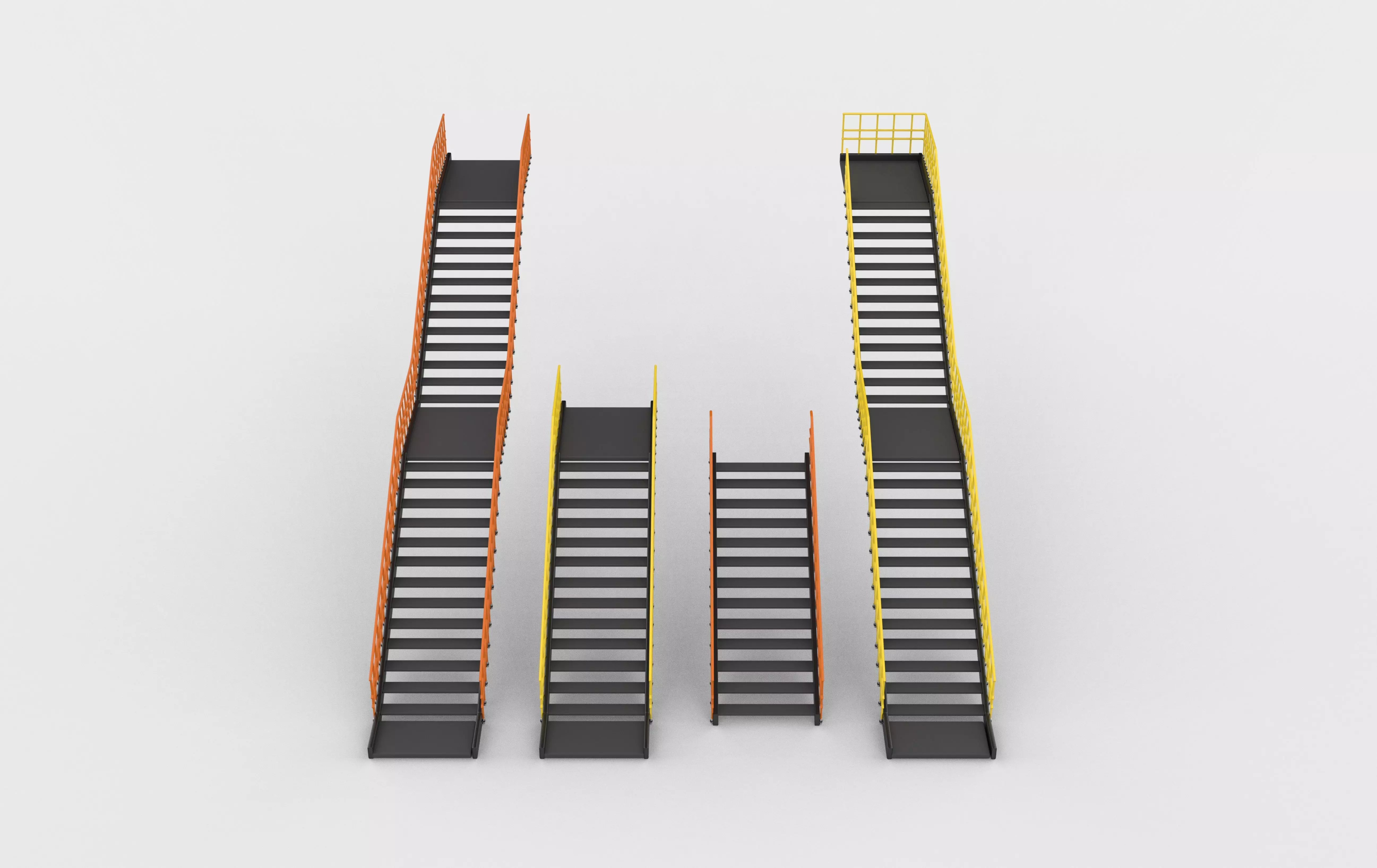 Modular industrial stairs 3D model_10