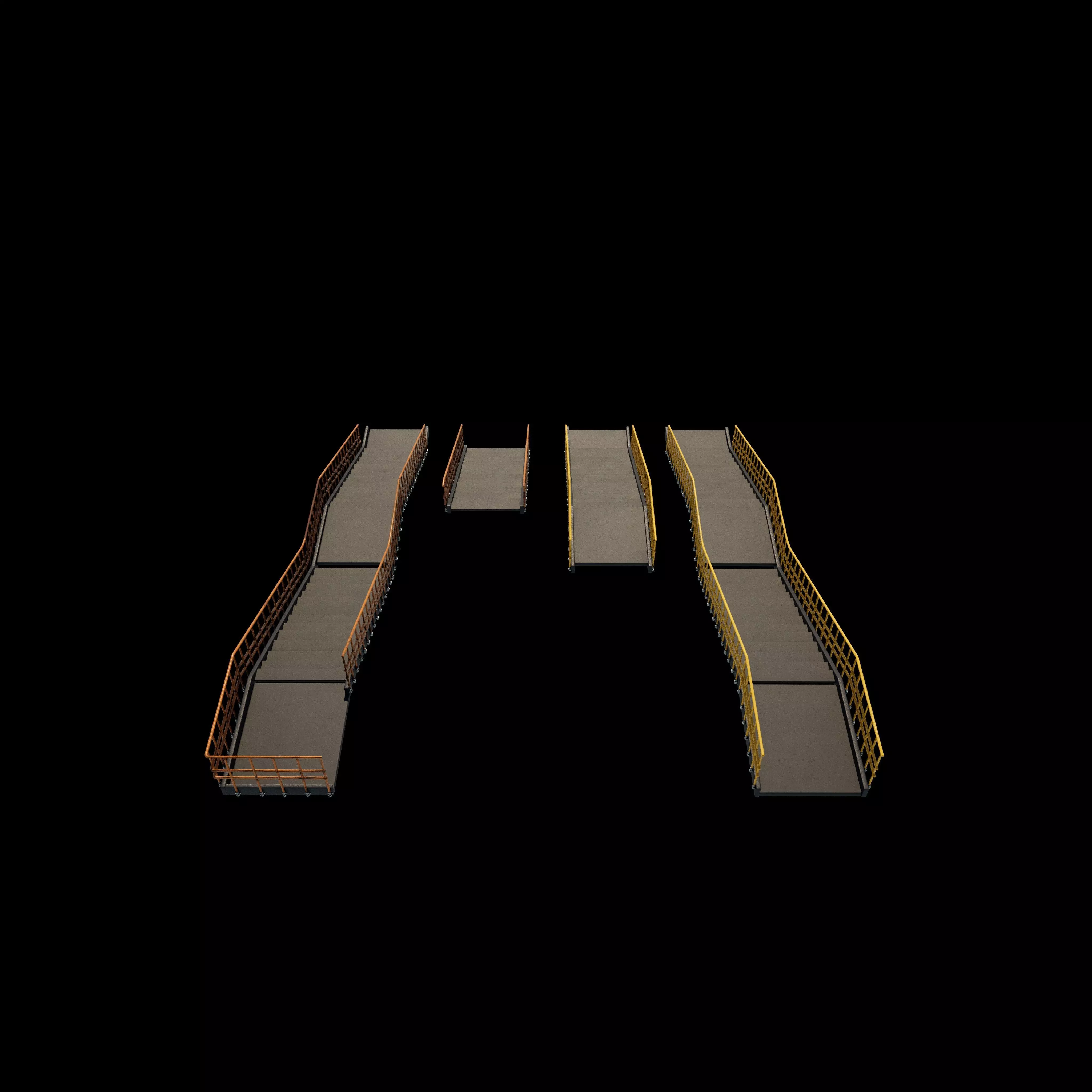 Modular industrial stairs 3D model_3