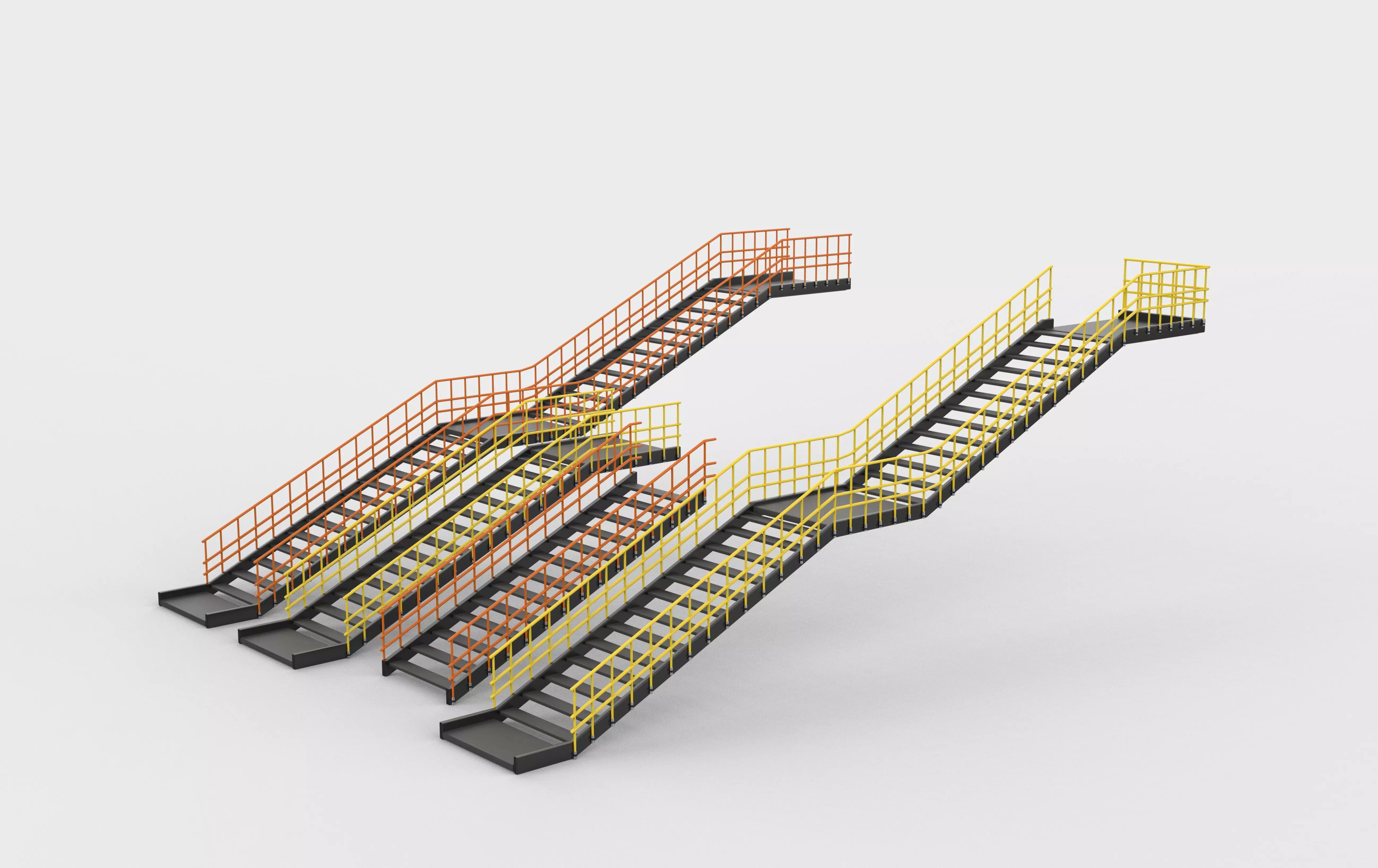Modular industrial stairs 3D model_7