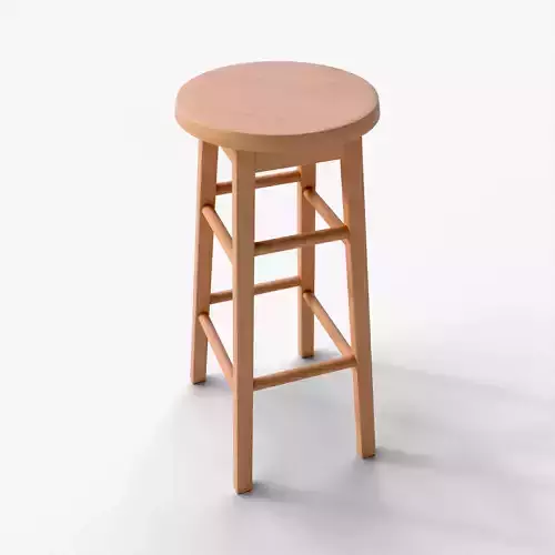 Wooden Kitchen Stool - Tall Seat 