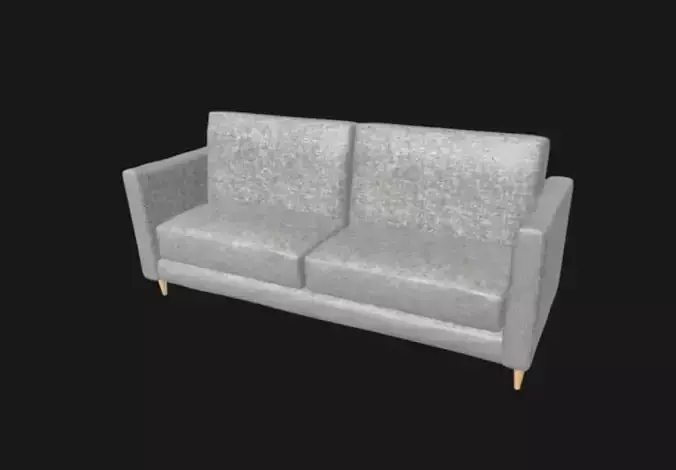 Modern Sofa 3D Model - Low Poly Game Ready PBR Textures