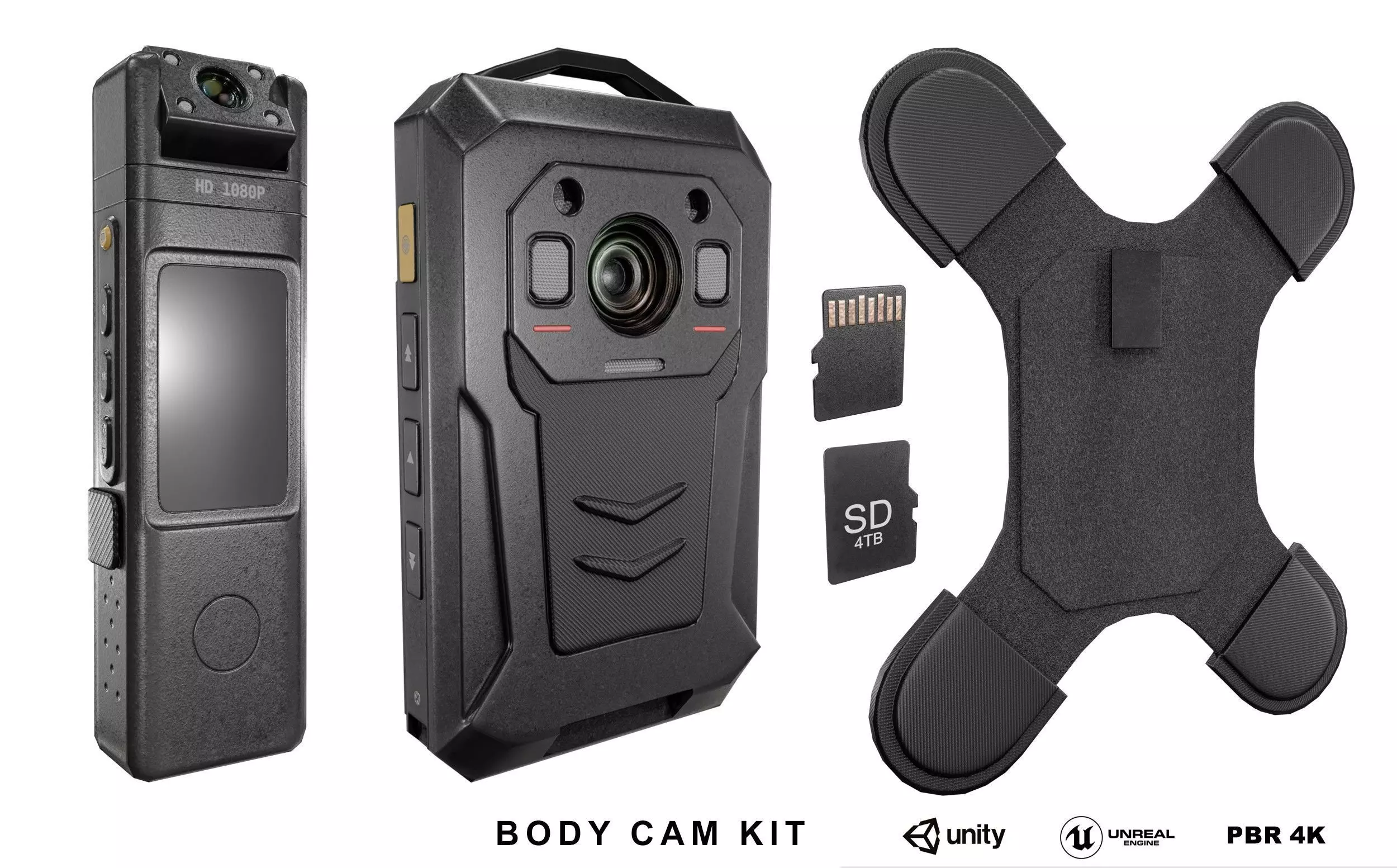 Body Cam Kit Low-poly 3D model