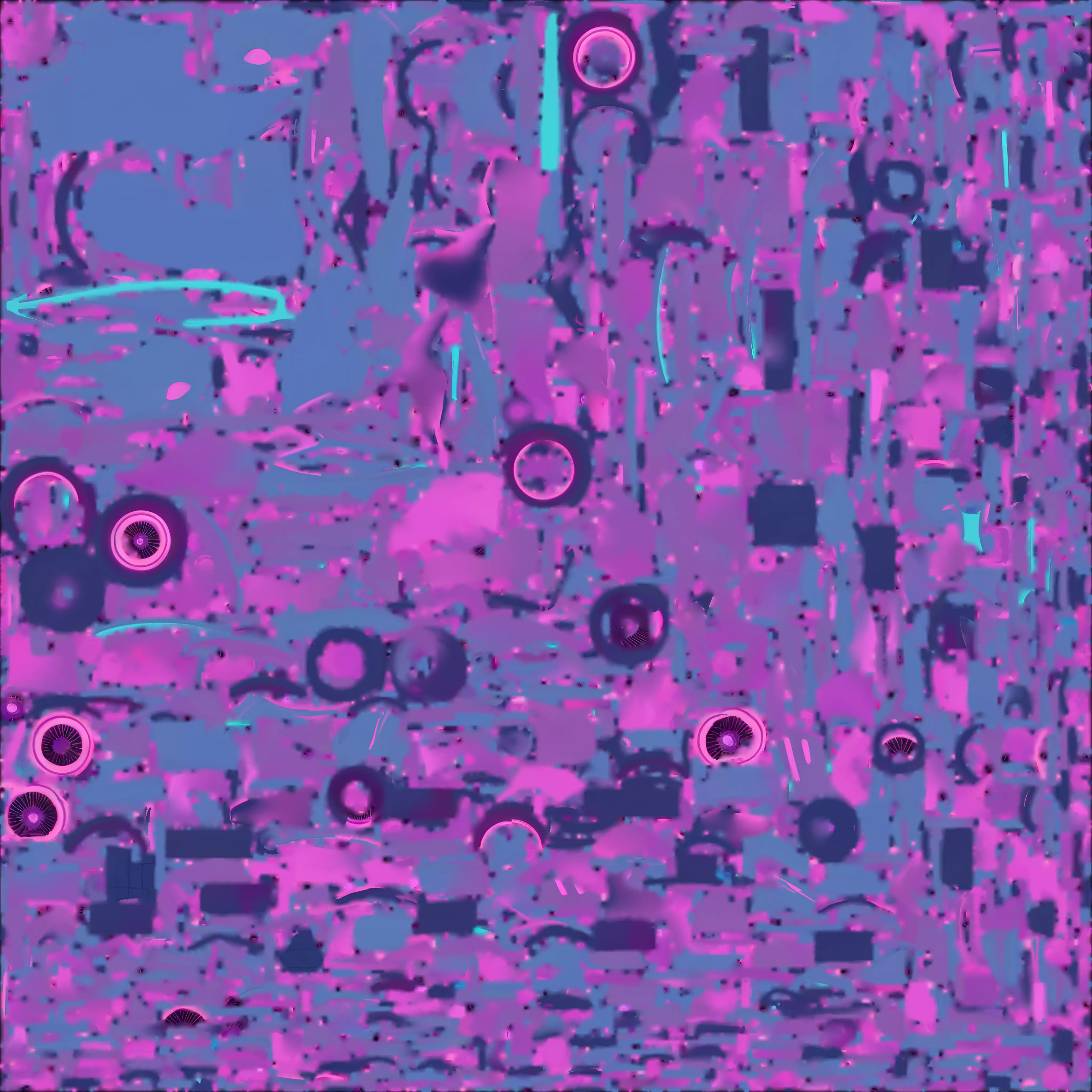 Futuristic Neon Racing Kart 3D Model Low-poly 3D model_1