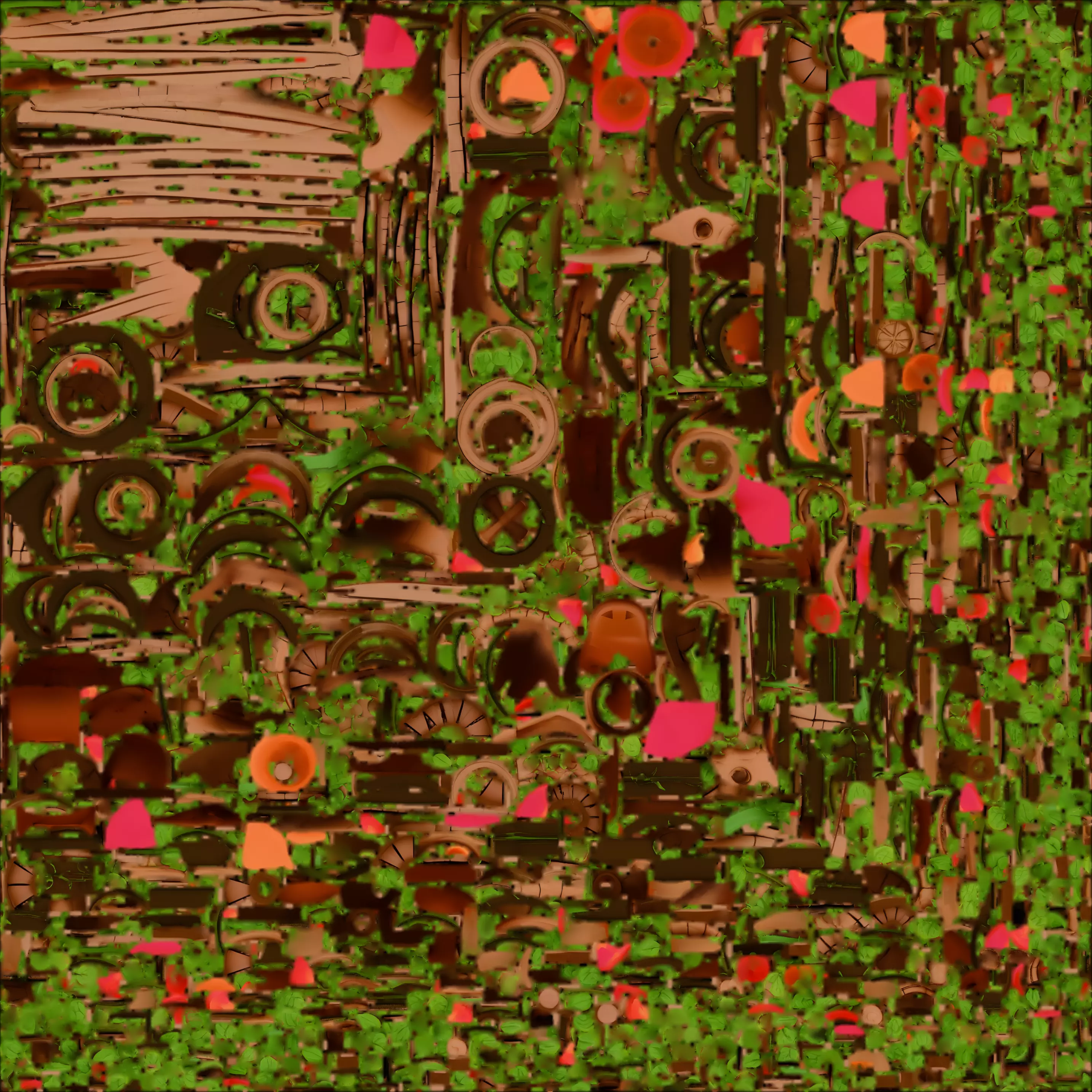 Whimsical Mushroom Forest Go-Kart 3D Model Low-poly 3D model_1