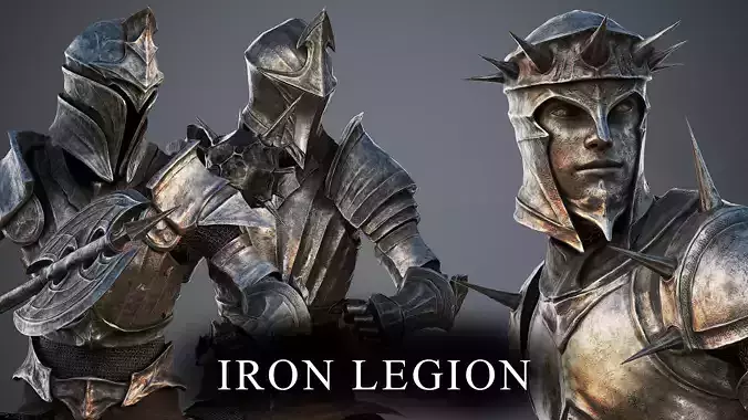 Iron Legion Pack Low-poly 3D model