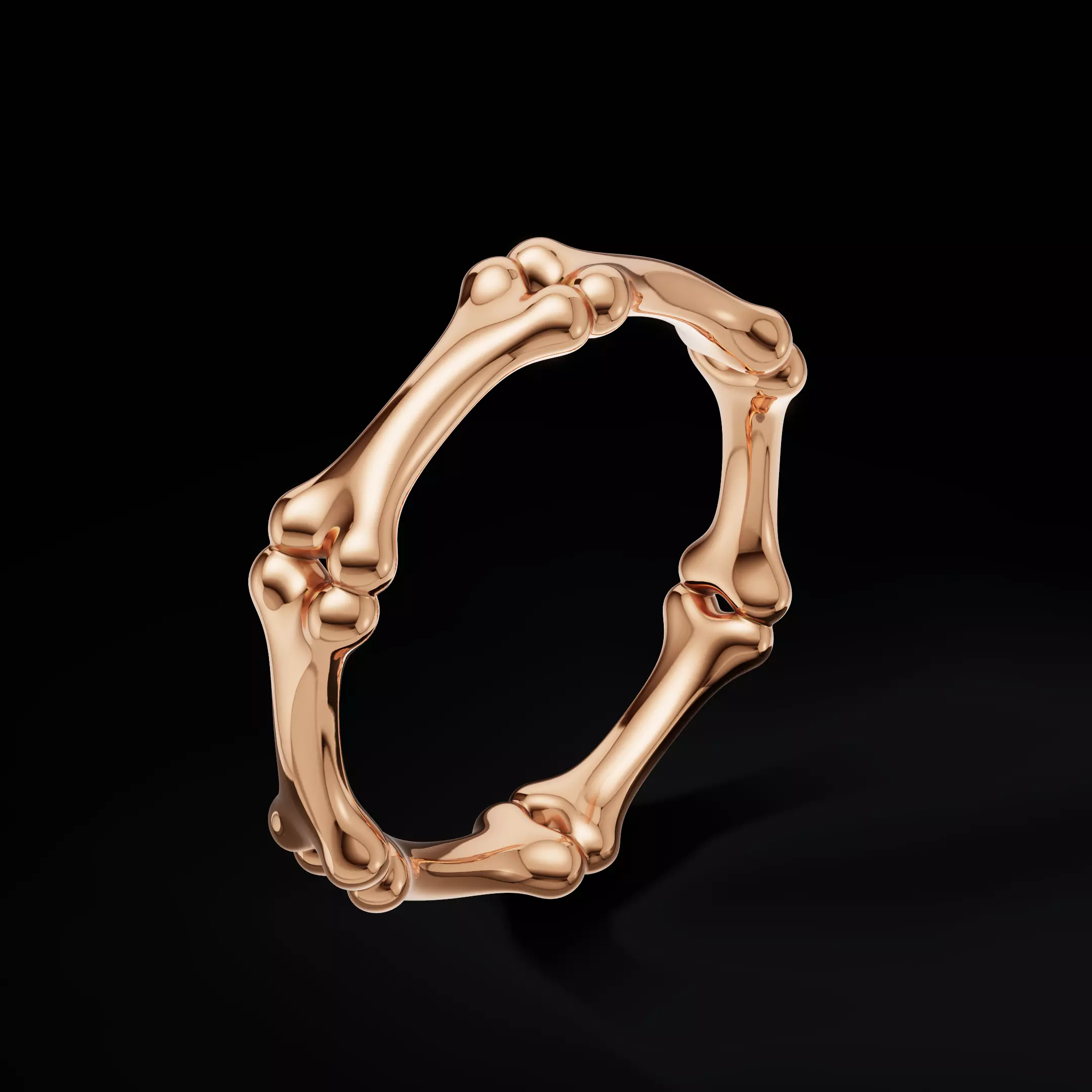 Bone Inspired Ring 3D Model Organic Jewelry Design 3D print model