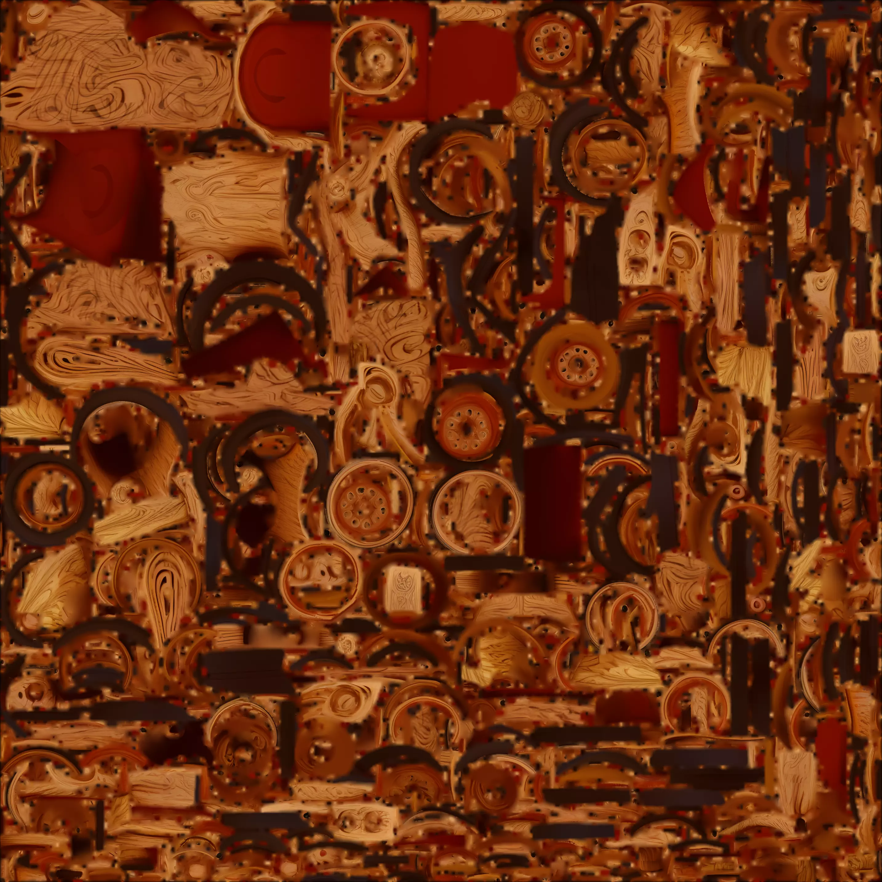 Rustic Wooden Go-Kart 3D Model Low-poly 3D model_4