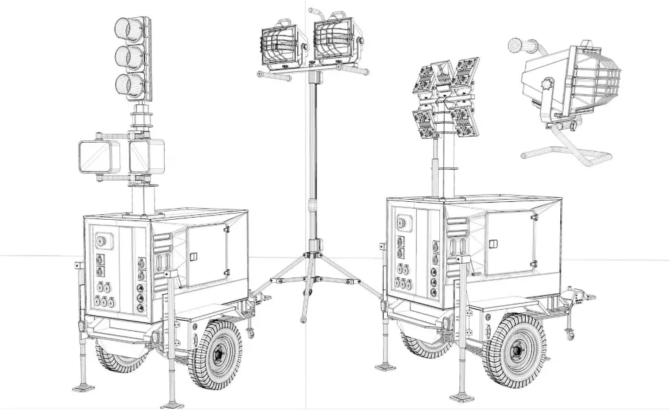 Construction Mobile Light collection 3D model_15