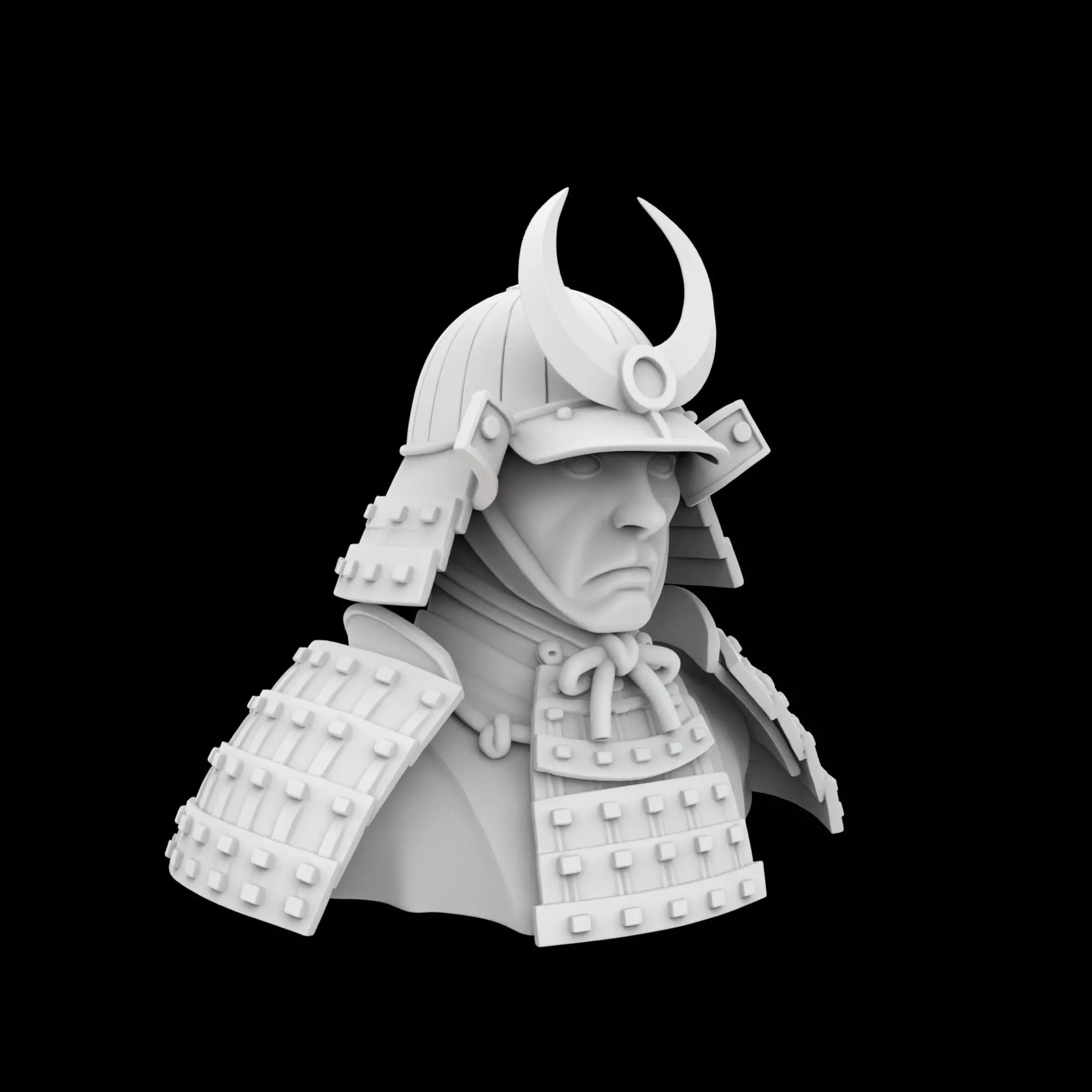 Samurai Warrior Bust 3D print model