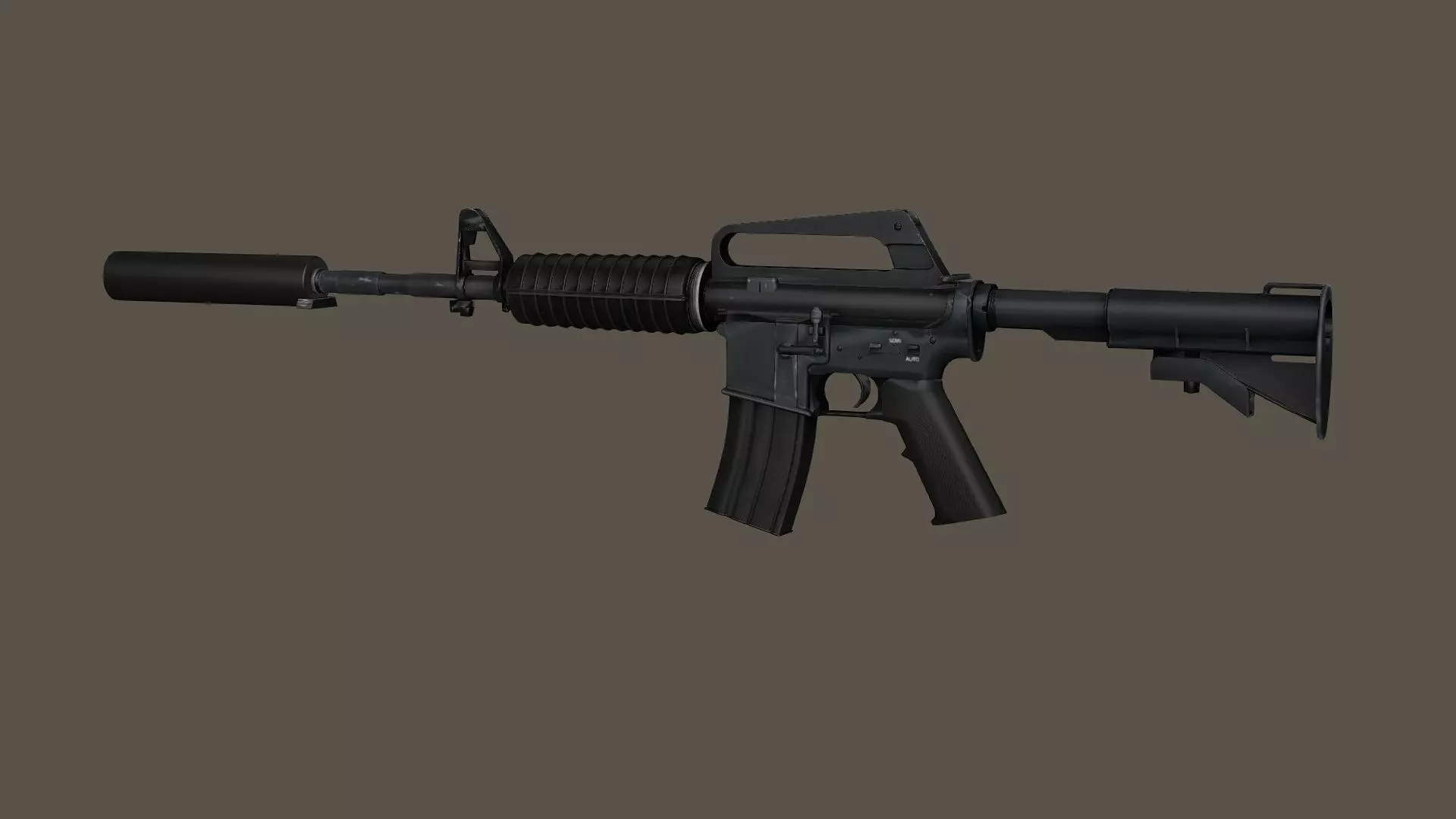 M4 Rifle2 Modular Constructor Low-Poly 3D Model Low-poly 3D model_2