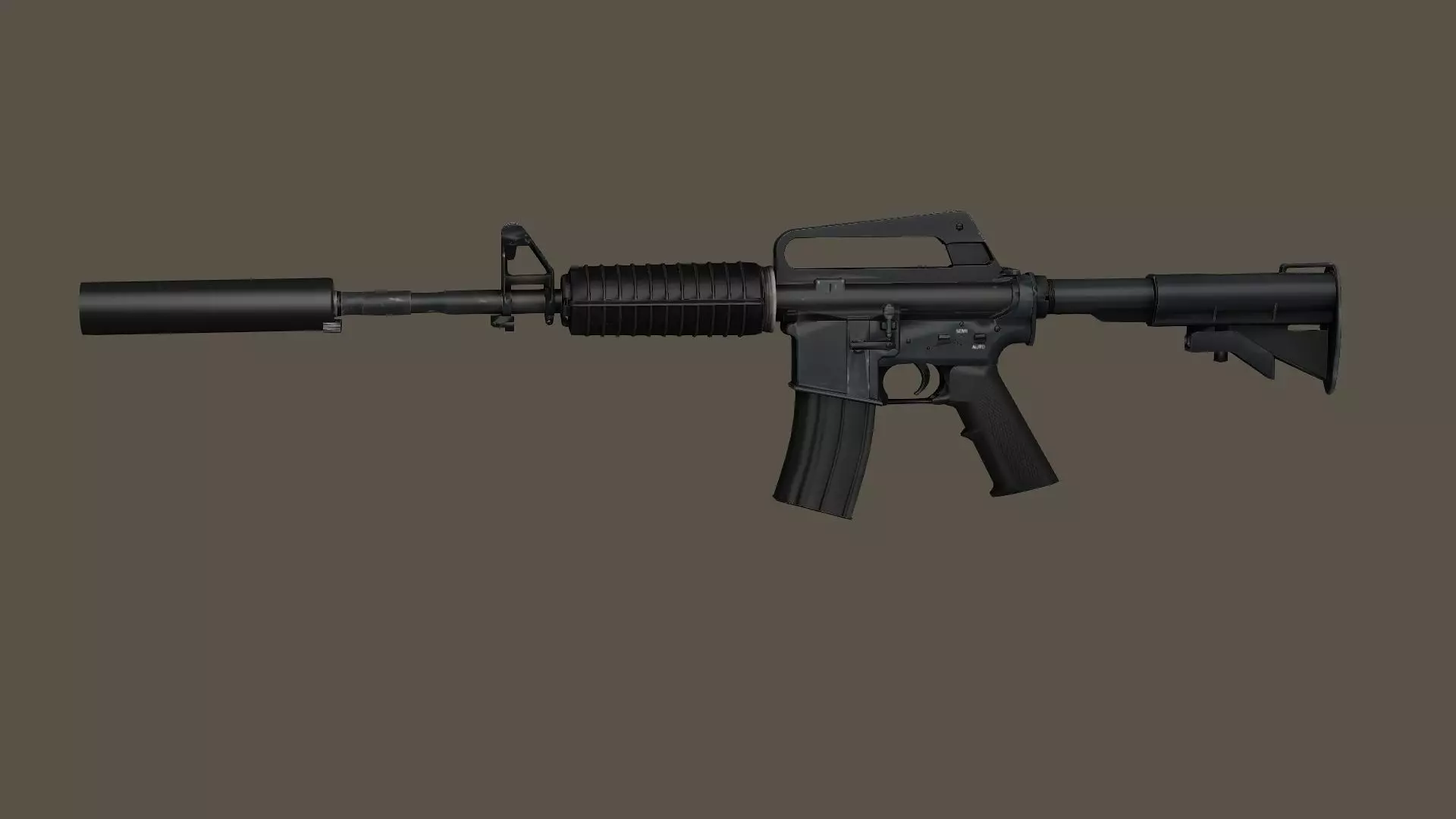 M4 Rifle2 Modular Constructor Low-Poly 3D Model Low-poly 3D model_1