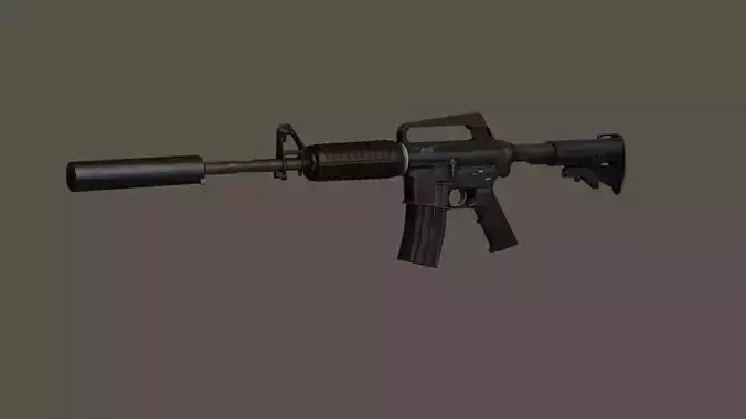 M4 Rifle2 Modular Constructor Low-Poly 3D Model