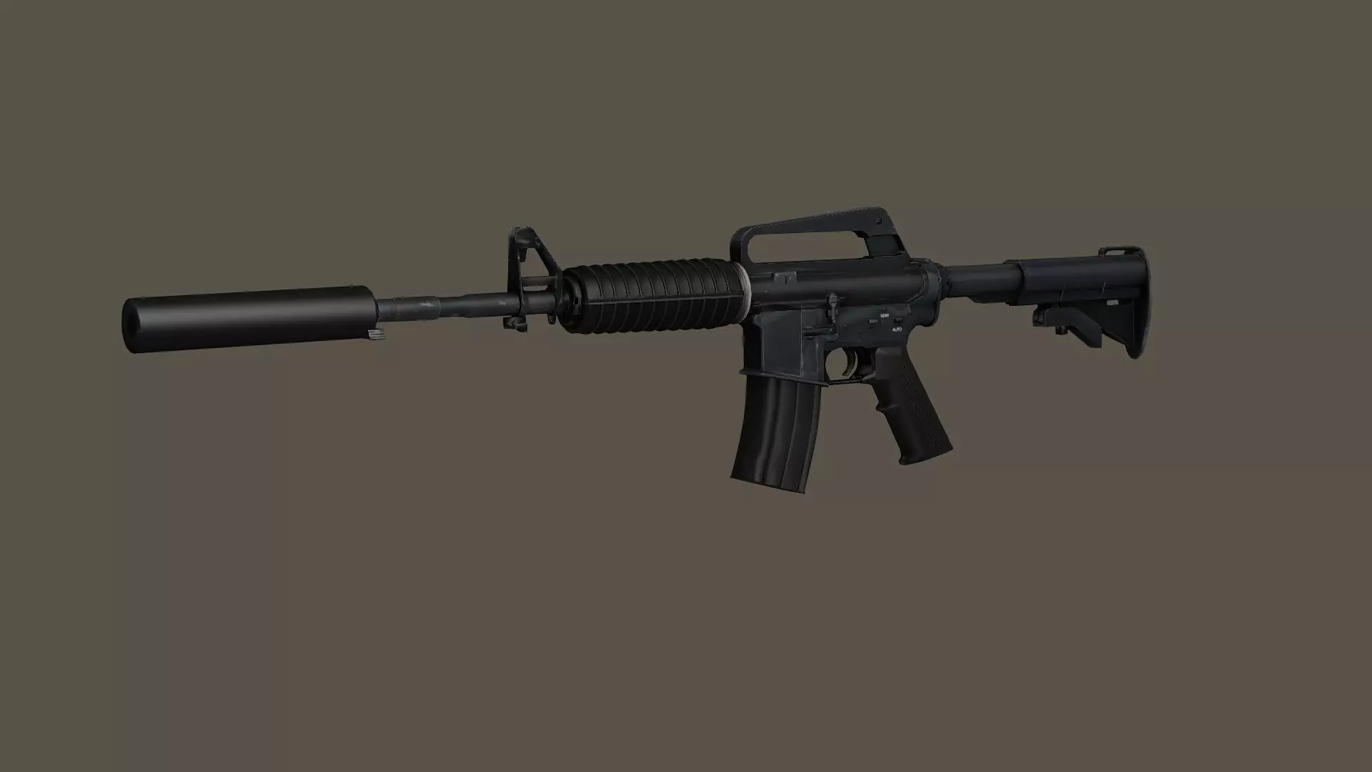 M4 Rifle2 Modular Constructor Low-Poly 3D Model Low-poly 3D model_0