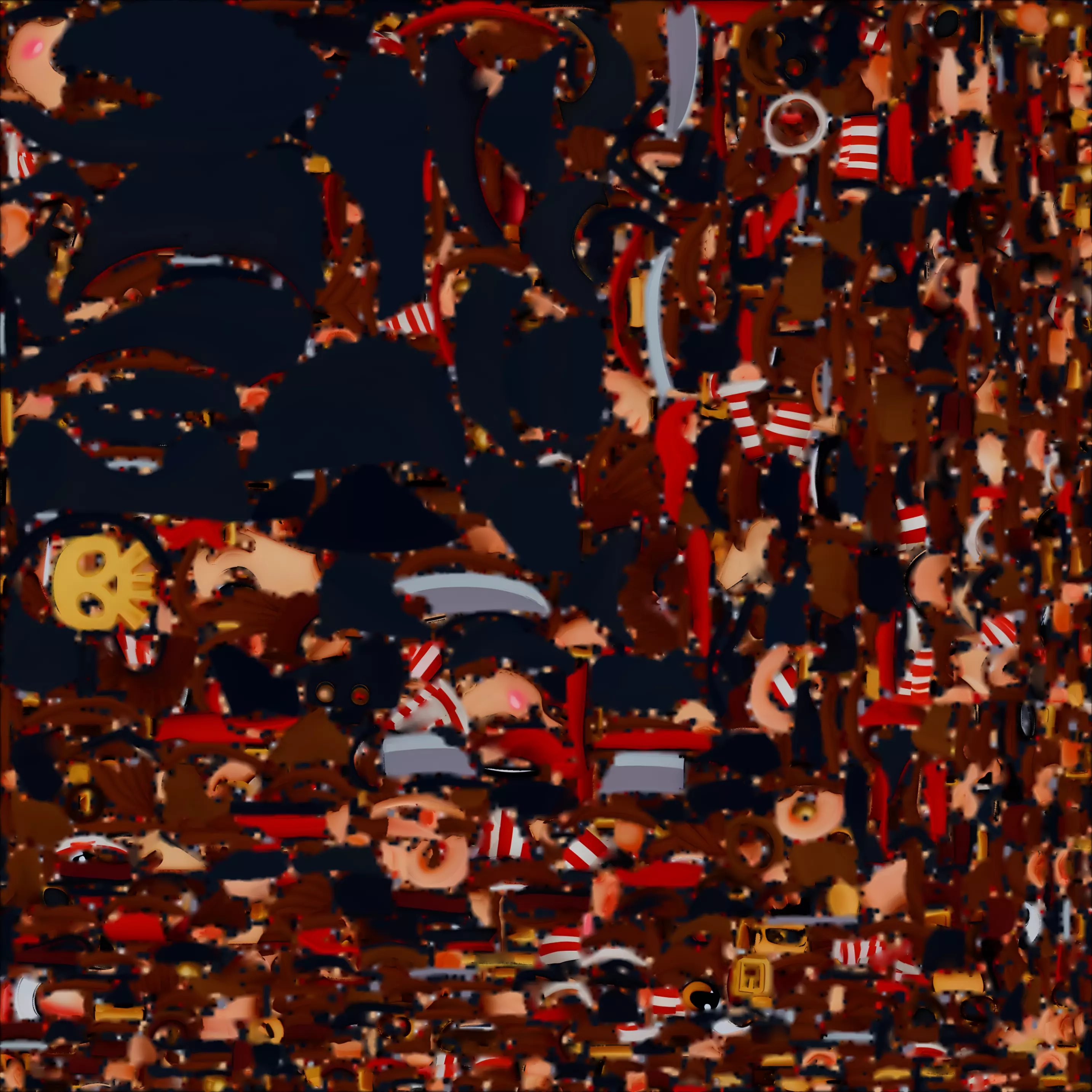 Cute Chibi Pirate with Cutlass 3D Model Low-poly 3D model_1