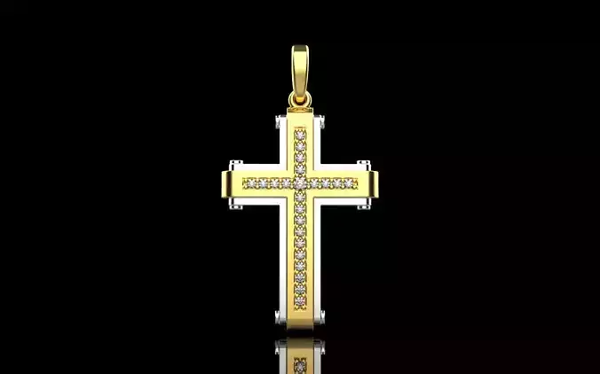 Cross with gems model 719