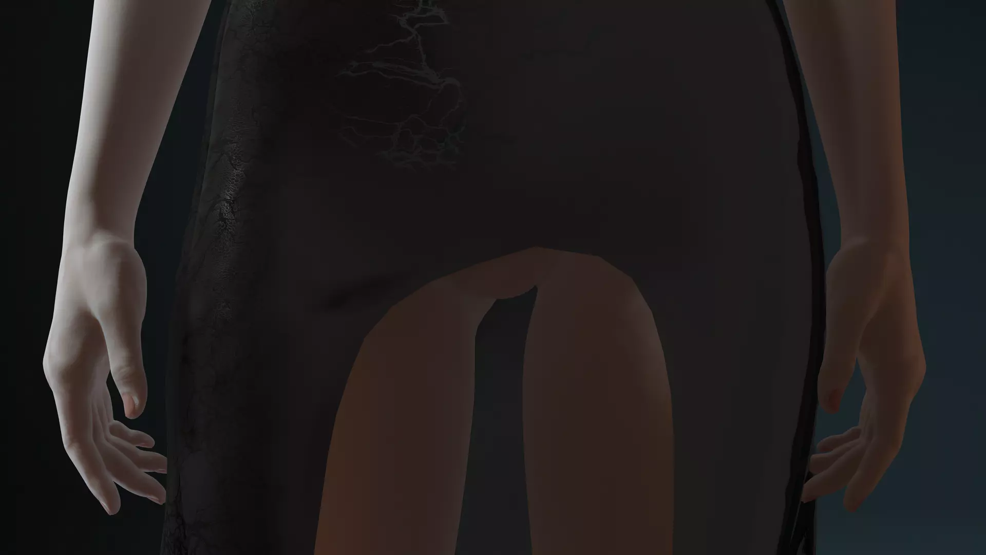 Dark Fantasy Female Character High Detail 3D Model Low-poly 3D model_7